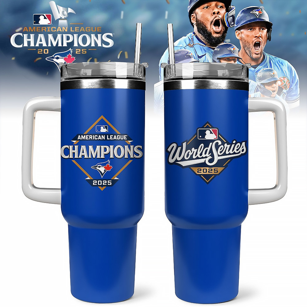 Toronto Blue Jays Tumbler 2025 American League Champions Tumbler Baseball Christmas Gifts-1