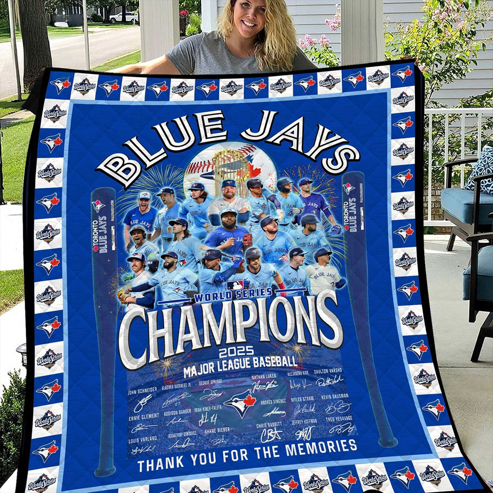 Toronto Blue Jays World Series 2025 Blanket Thank You For The Memories Blue Jays Gifts-1