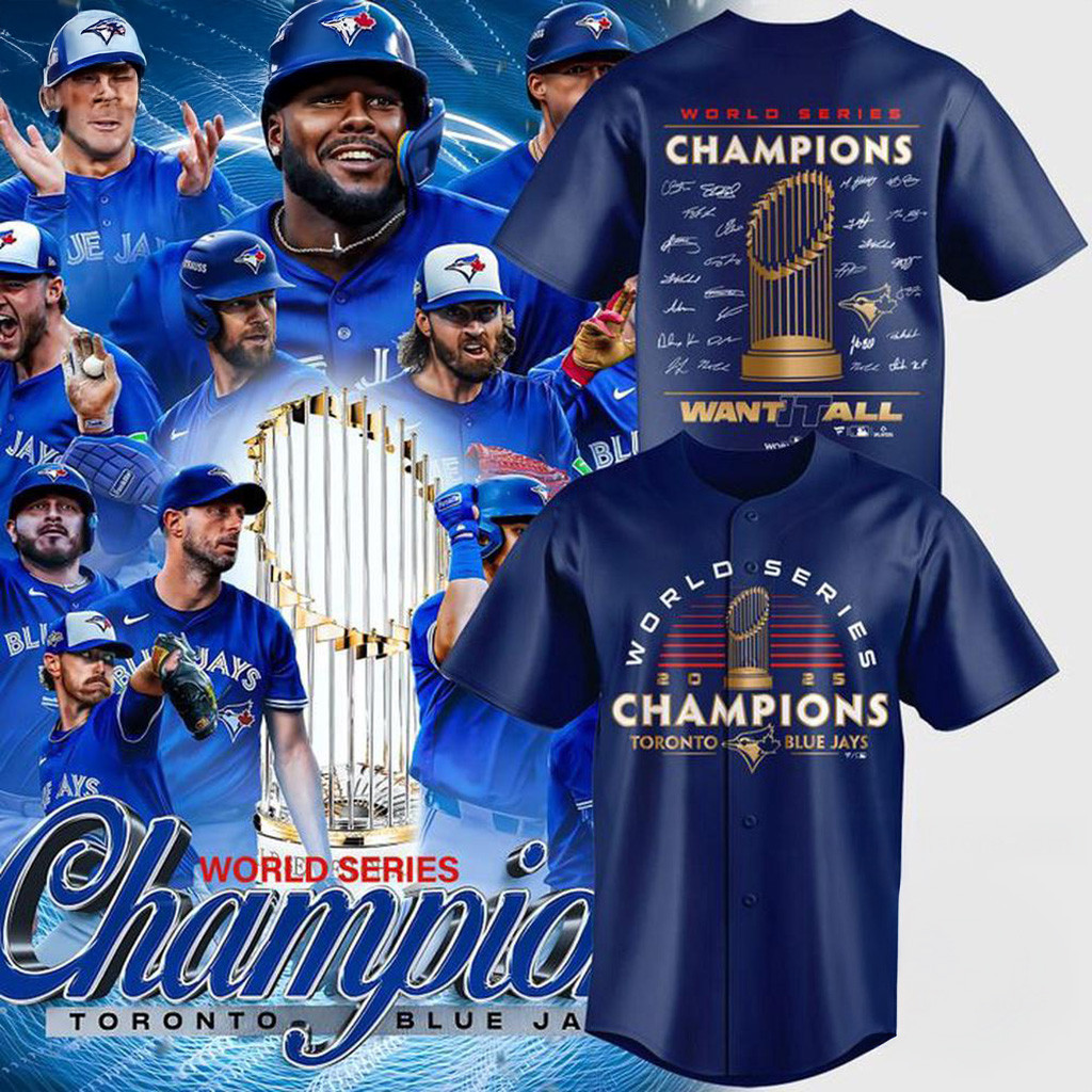Toronto Blue Jays World Series Champions 2025 New Design Blue Baseball Jersey Jays Merch-1 Toronto Blue Jays World Series Champions 2025 New Design Blue Baseball Jersey Jays Merch-1