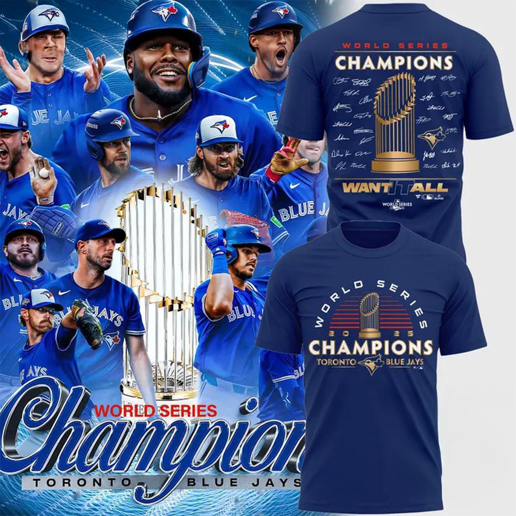 Toronto Blue Jays World Series Champions 2025 New Design Blue Shirt Jays Merch Gifts For Fans-1