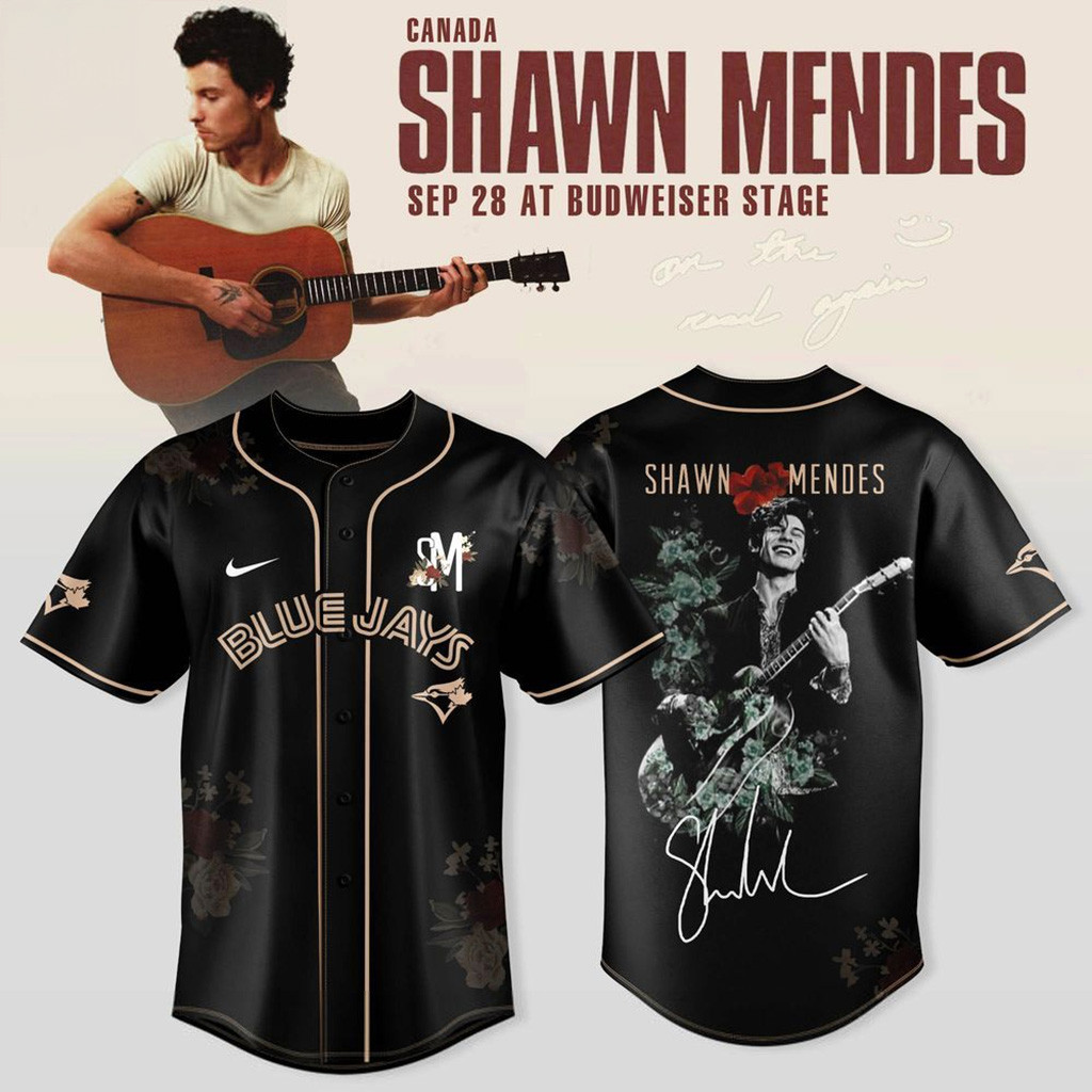 Toronto Blue Jays X Shawn Mendes On The Road Again Tour Jersey Jays Merch Gift For Fans-1