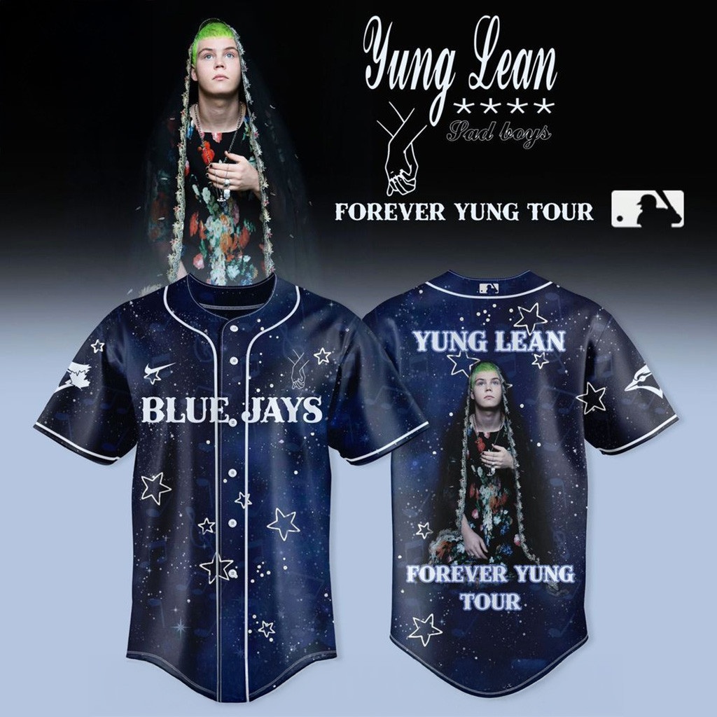 Toronto Blue Jays x Forever Yung Tour Yung Lean Jersey Toronto Blue Jays Merch Fan Gifts-1
