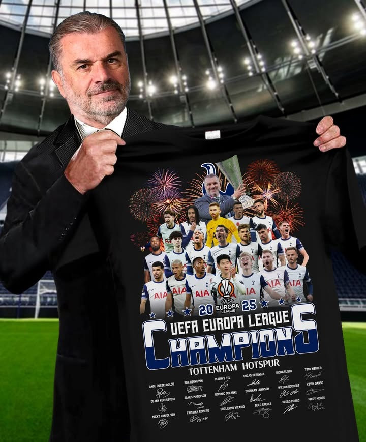 Tottenham Hotspur 2025 UEFA Europa League Champions T-Shirt Merch Fan Gifts For Him-1