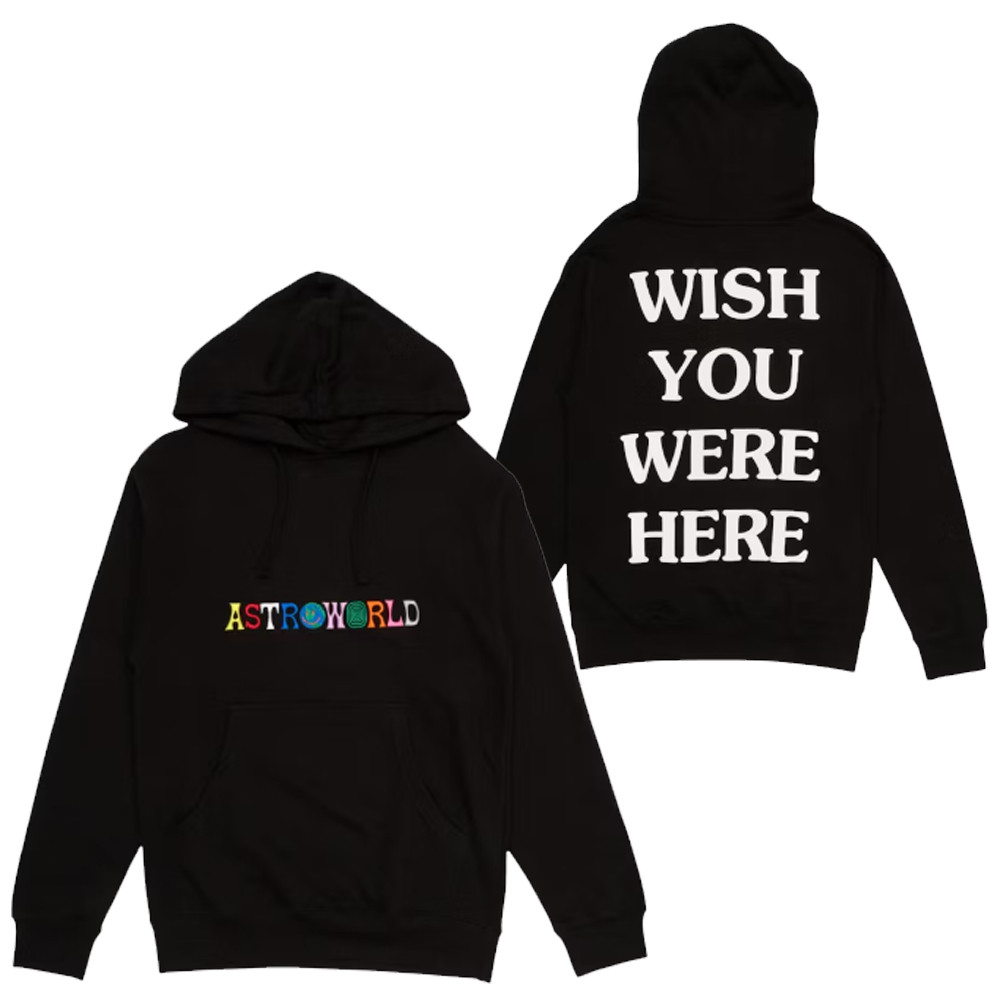 Travis Scott Astroworld Logo Hoodie Wish You Were Here Cactus Jack Merch Clothing-1