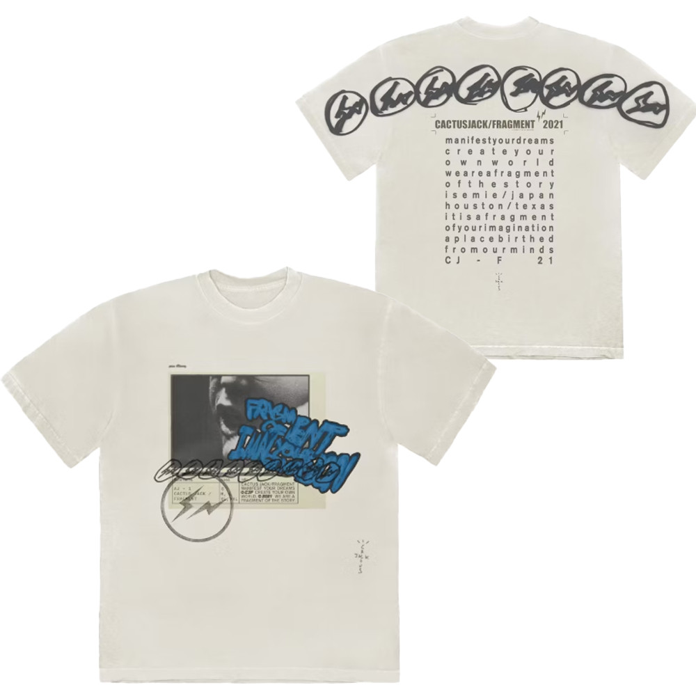 Travis Scott Cactus Jack For Fragment Manifest T-Shirt Cactus Jack Merch Fan Gifts-1
