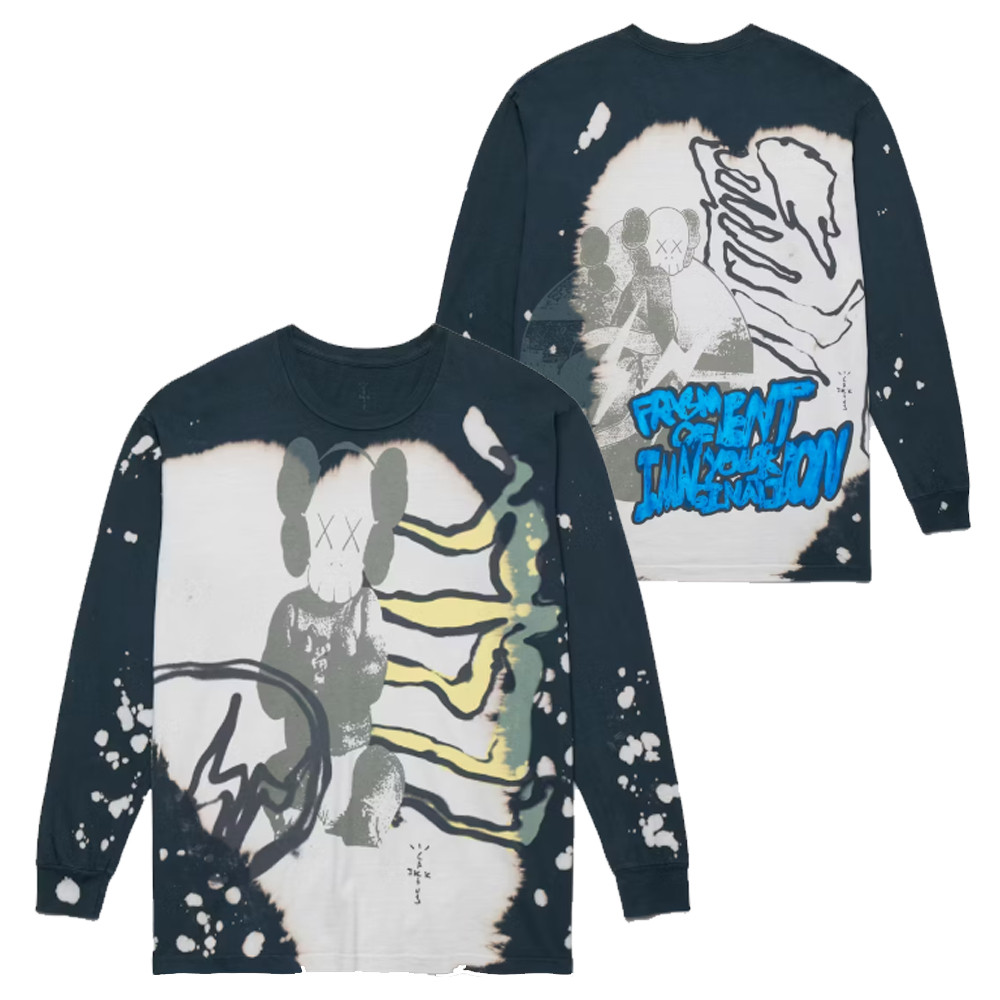 Travis Scott Cactus Jack Kaws For Fragment Long Sleeve Shirt Cactus Jack Merch Clothing-1