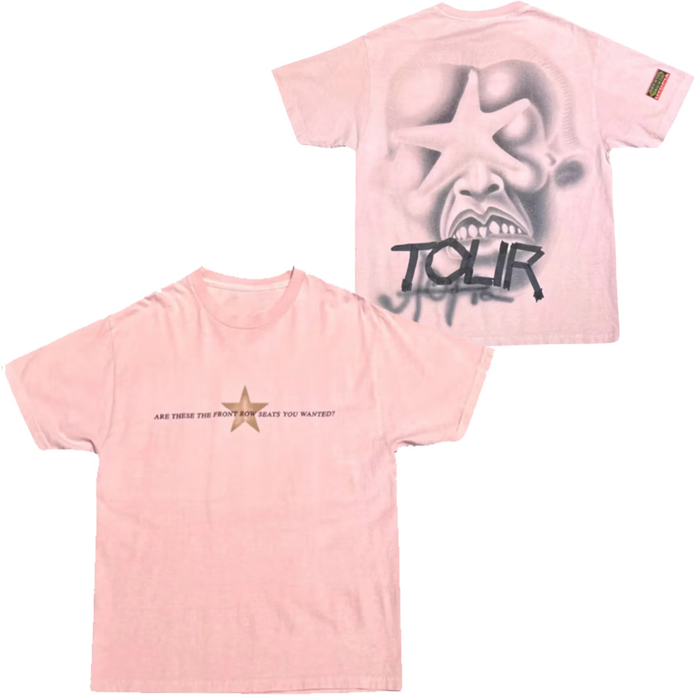 Travis Scott Utopia Circus Maximus Pink Star T-Shirt Cactus Jack Merch Best Gifts For Fans-1