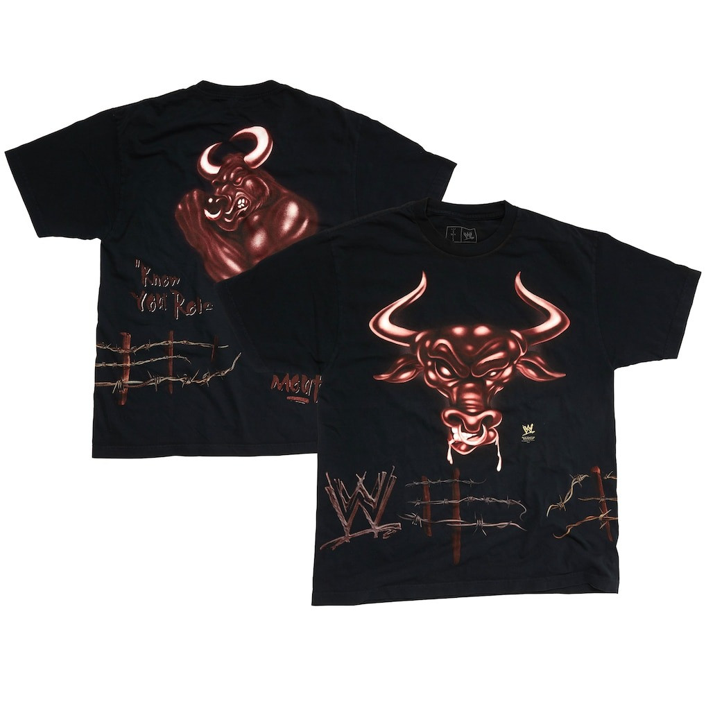 Travis Scott WWE Cactus Jack Merch T-Shirt Wrestlemania CJ X WWE Know Your Role The Rock-1