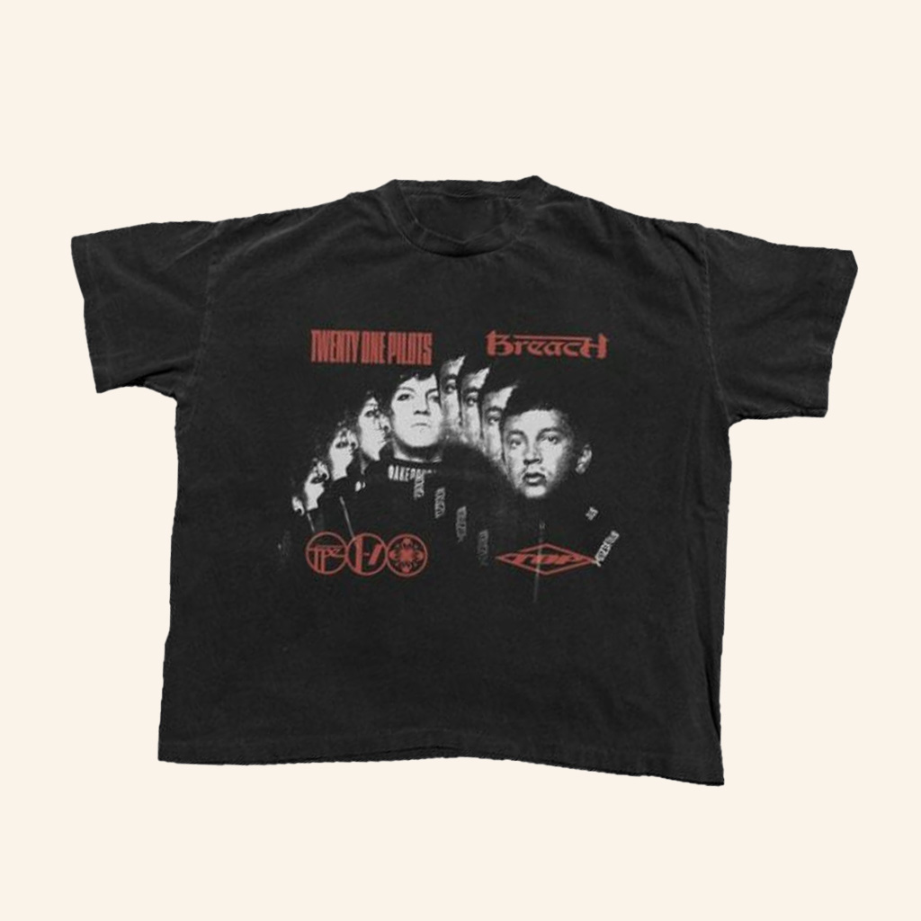Twenty One Pilots Merch Breach Faces Shirt Gifts For Music Fans-1
