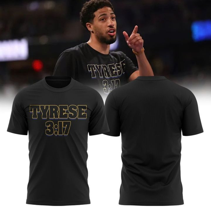 Tyrese Haliburton 3:17 T-Shirt Indiana Pacers Merch Basketball Lovers Fans Gifts For Him-1
