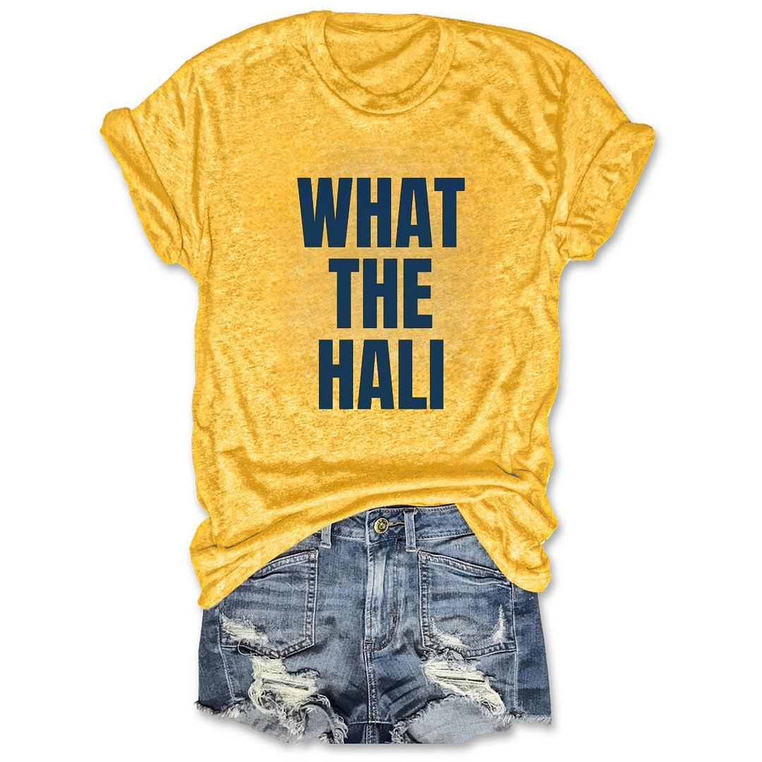 Tyrese Haliburton What The Hali Women's T-Shirt Indiana Pacers Fan Merch Gifts For Her-1