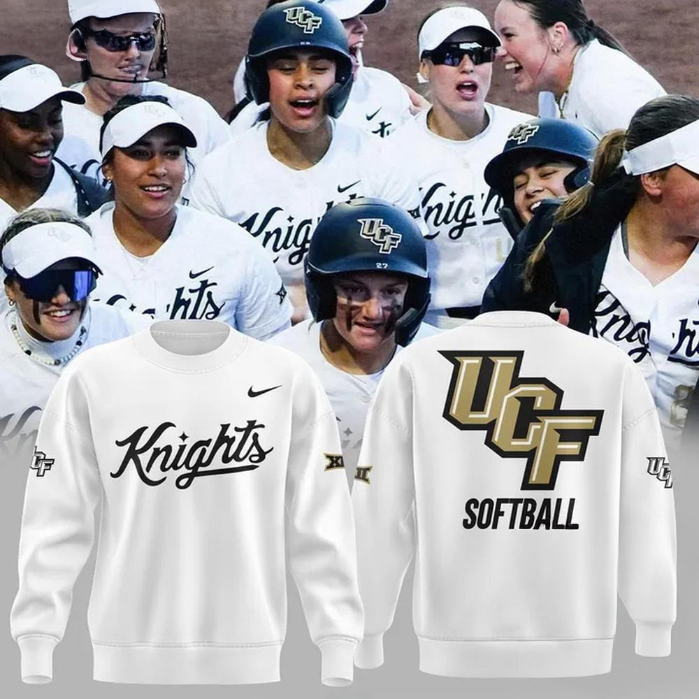 UCF Knights Softball 2025 New Design White Sweatshirt Softball Lovers Gifts-1