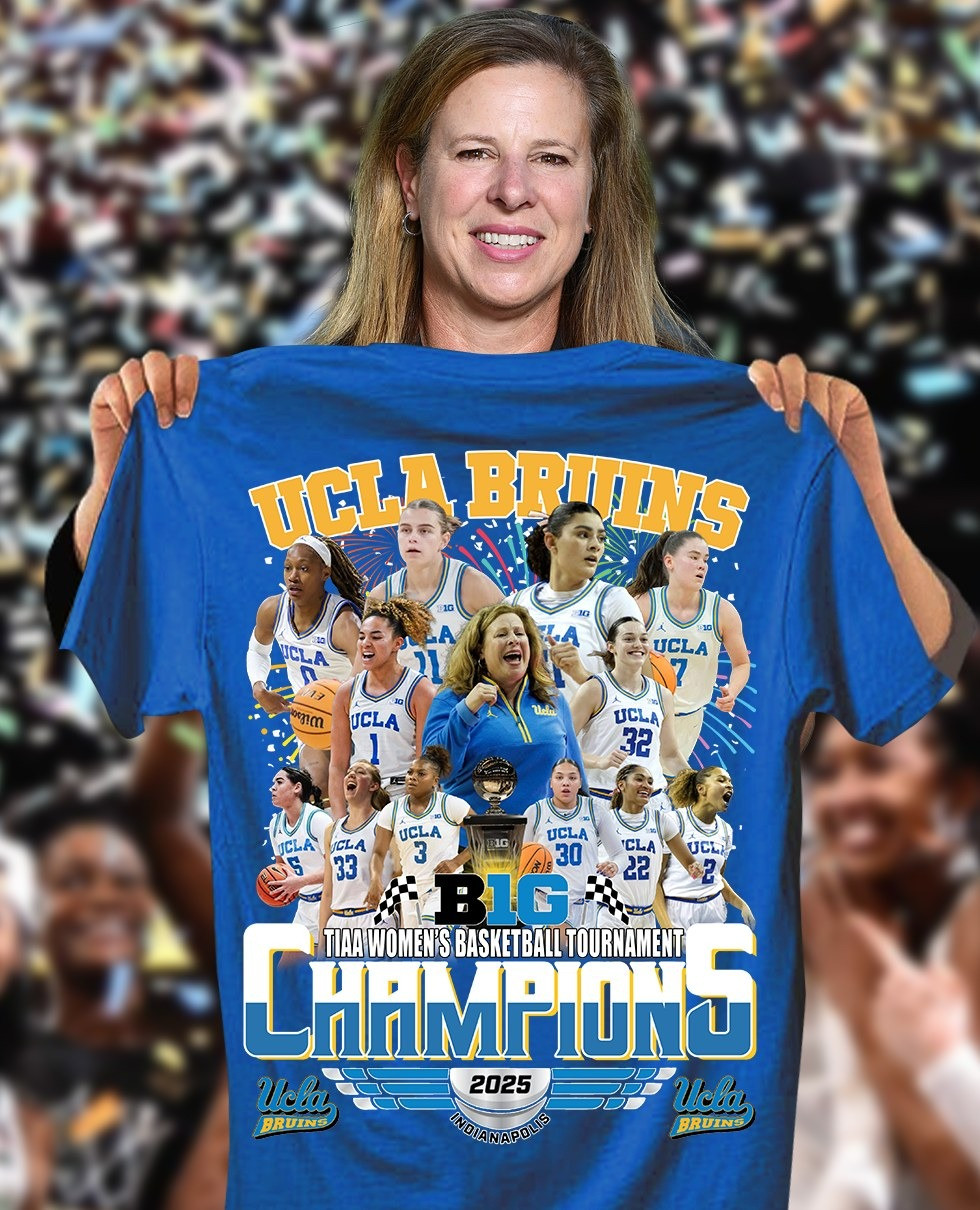 UCLA Bruins Women's Basketball 2025 TIAA Big Ten Champions Shirt Merch Best Gifts For Fans-1
