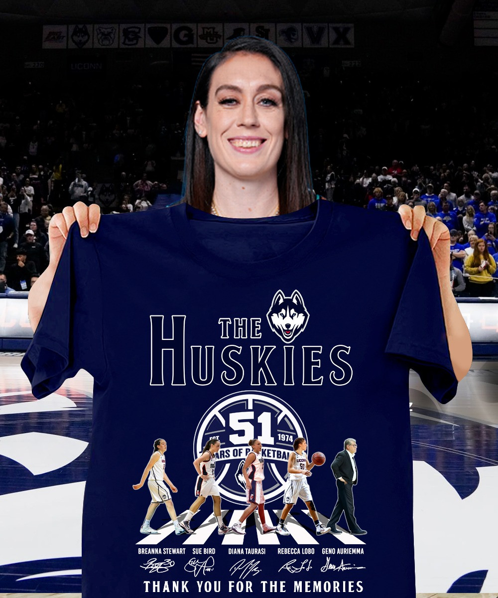 UConn Huskies Women's Basketball 51St Anniversary Shirt 2025 Thank You For The Memories-1