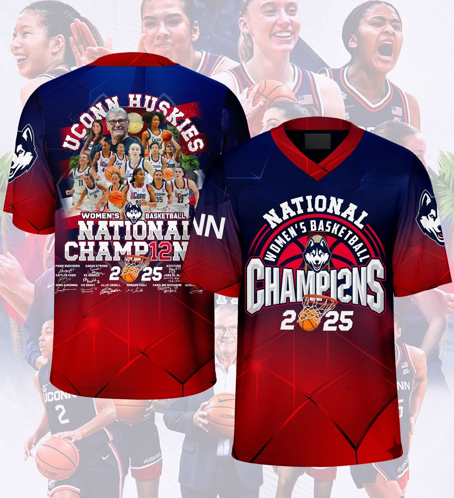 UConn Huskies Women's Basketball National Champions T-Shirt 2025 Unique Best Gifts For Fan-1
