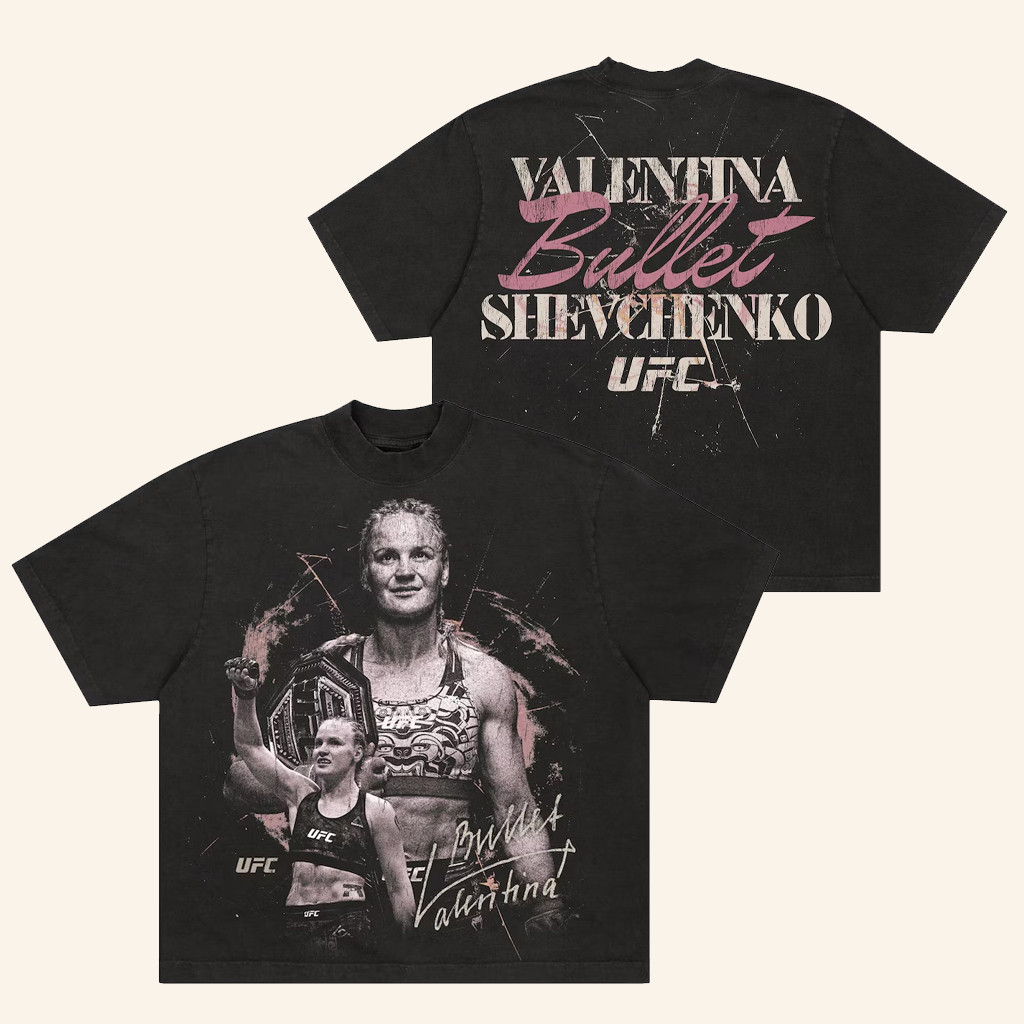 UFC Merch Black Valentina Shevchenko UFC 322 Graphic T-Shirt Xmas Gifts For Wife-1