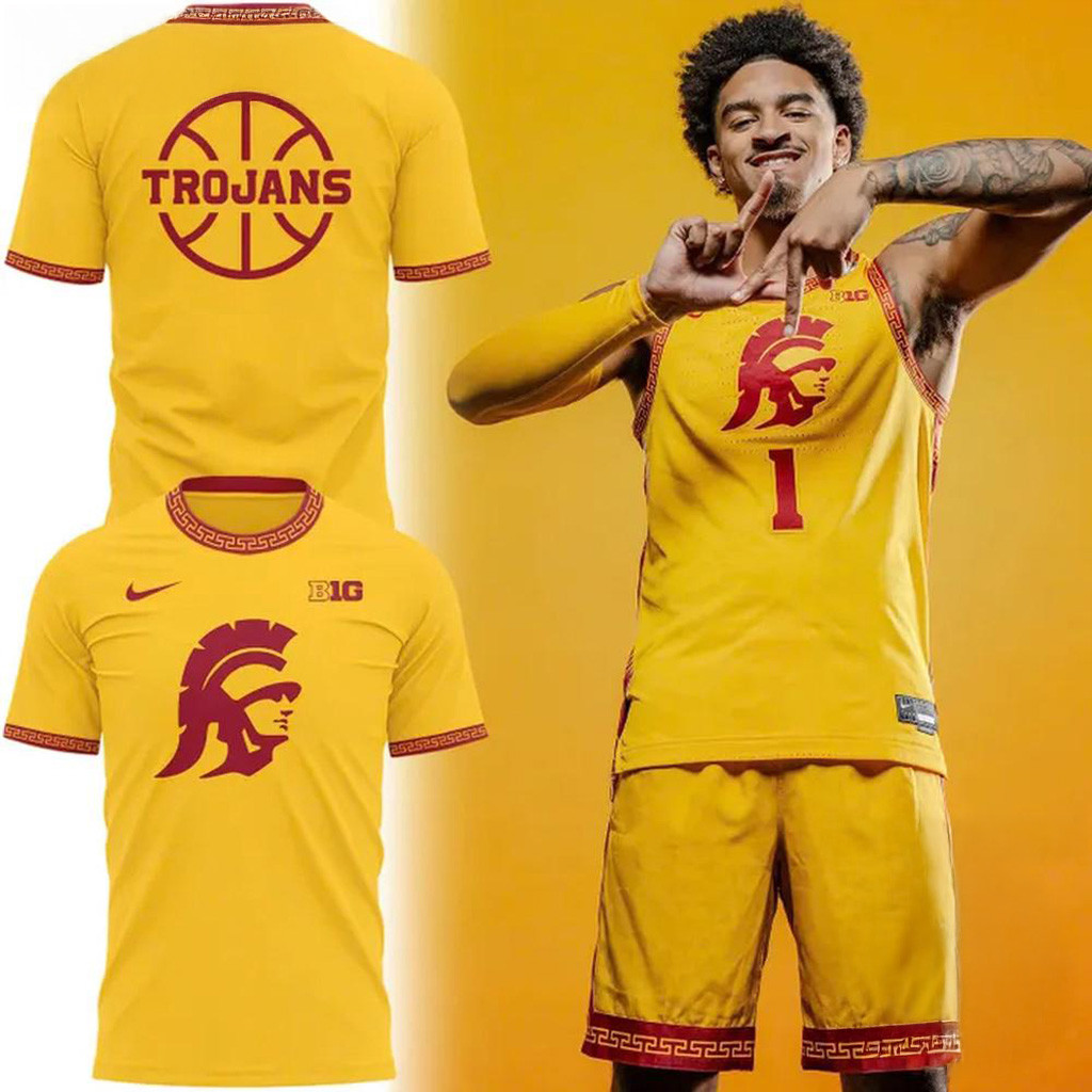 USC Trojans Sunset Gold Uniform 2025 T-Shirt USC Trojans Merch Football Fan Gift Ideas-1