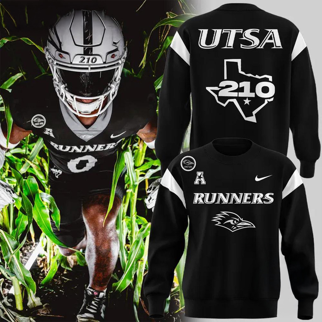 UTSA Roadrunners 2025 Football Back in Black Sweatshirt Roadrunners Merch Gifts For Husband-1
