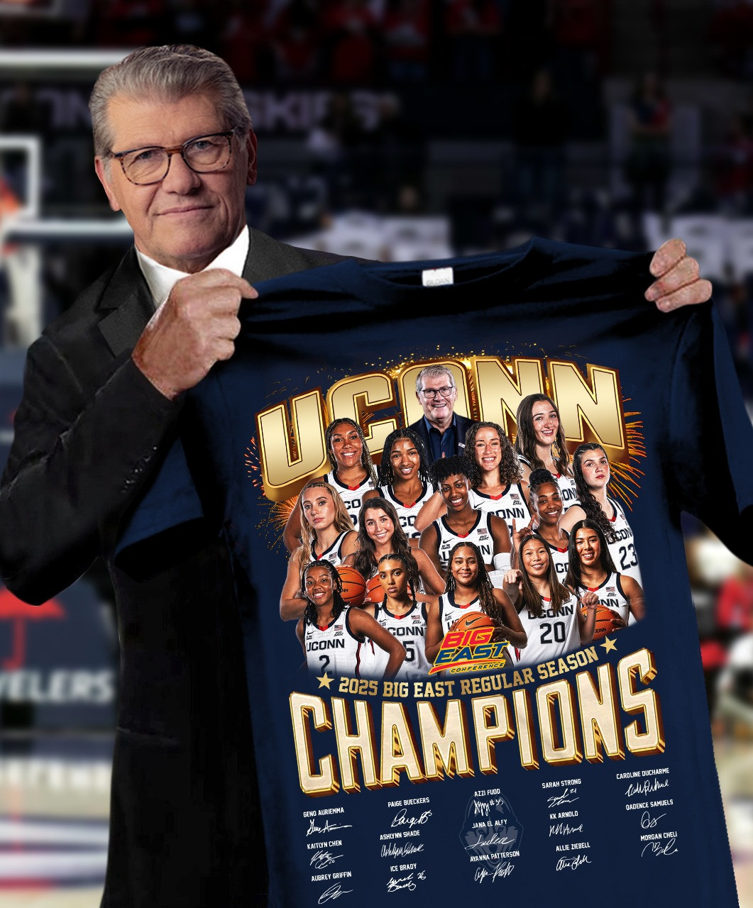 Uconn Huskies Women's Basketball National Champions T-Shirt 2025 Apparel Awesome Fan Merch-1