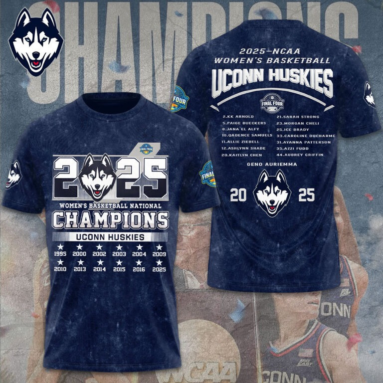 Uconn Huskies Women's Basketball National Champions T-Shirt 2025 Fan Gear Good Gift Items-1 Uconn Huskies Women's Basketball National Champions T-Shirt 2025 Fan Gear Good Gift Items-1