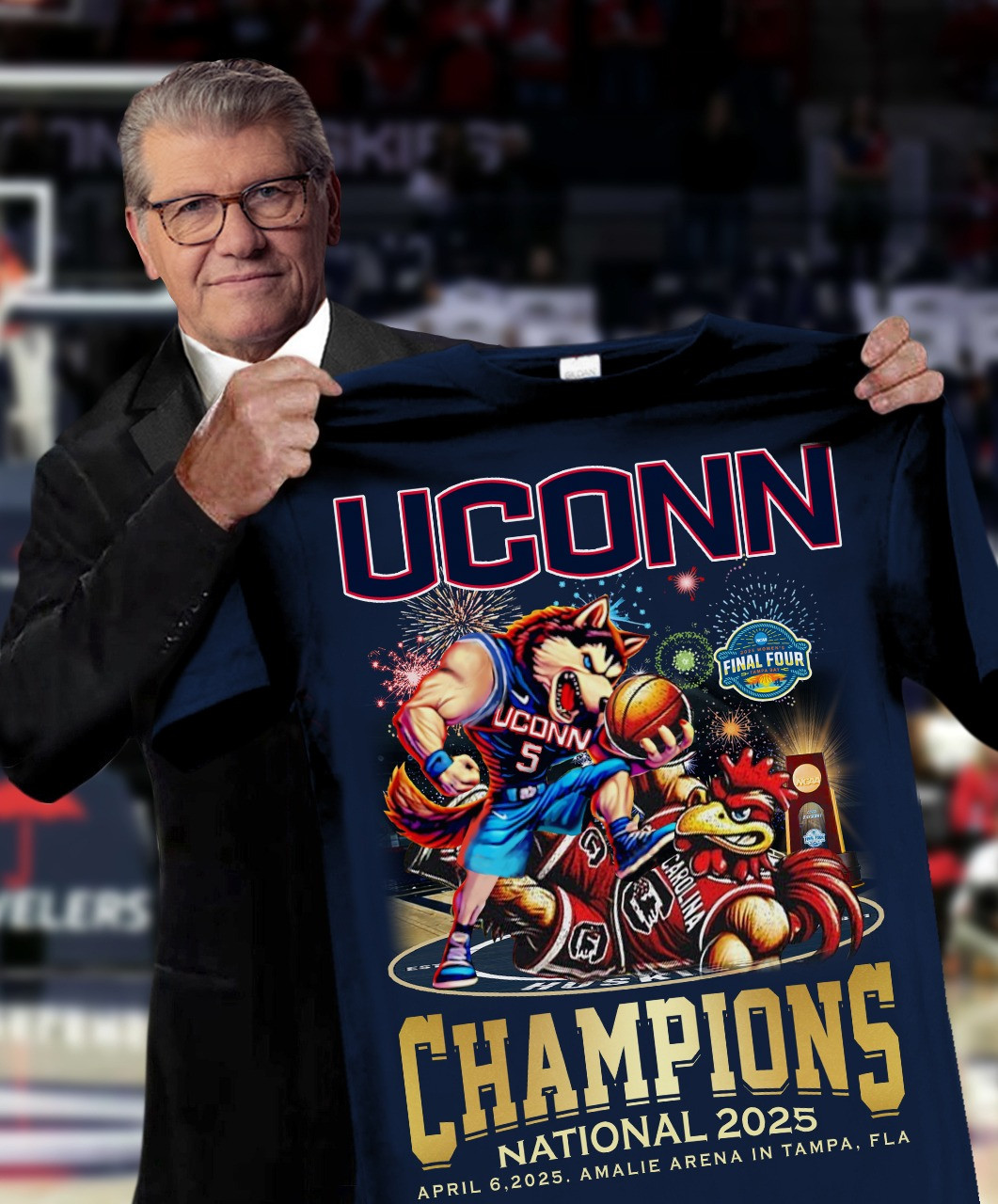 Uconn Women's Basketball National Champions 2025 T-Shirt Uconn Huskies Gifts For Men Women-1