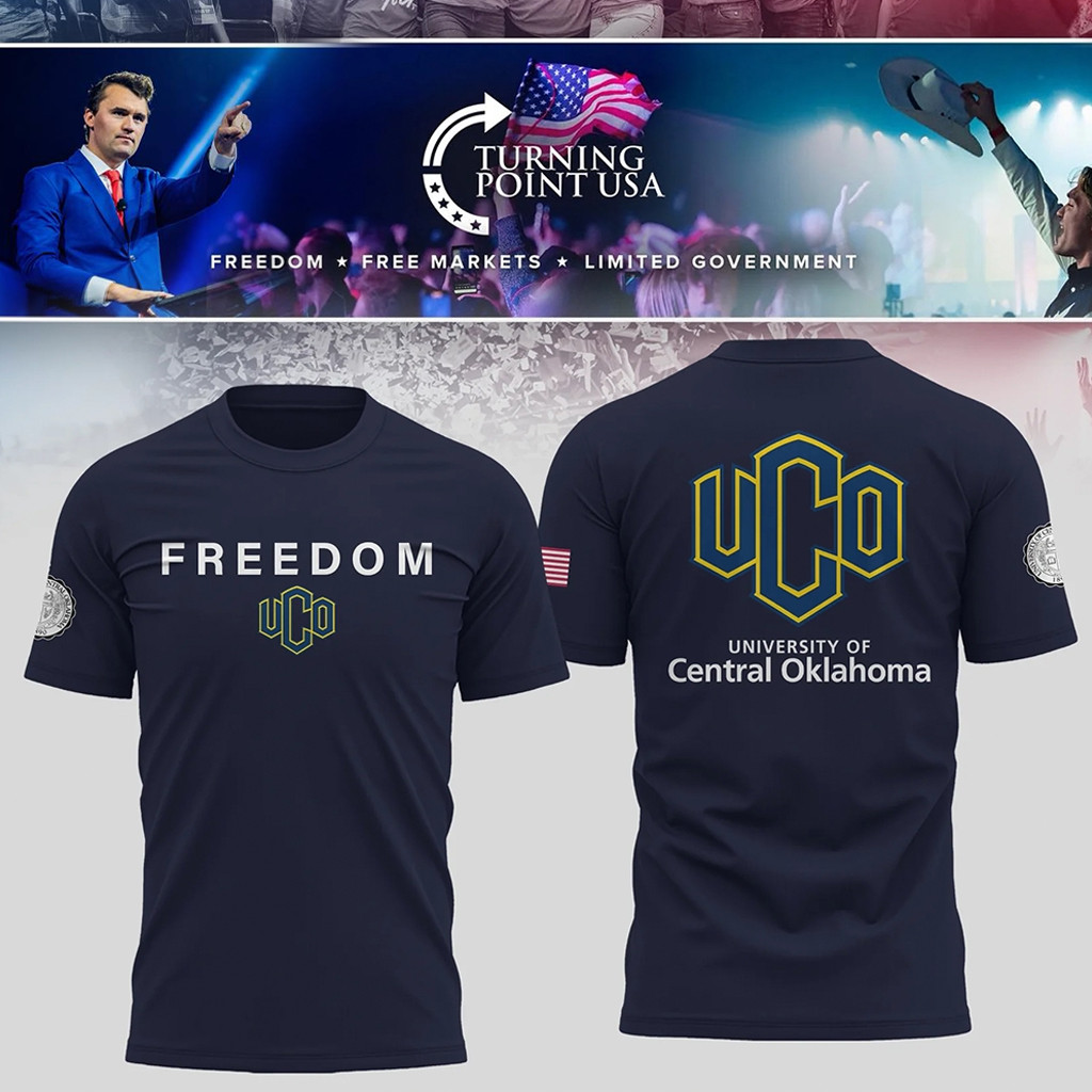 University Of Central Oklahoma Turning Point USA Freedom Shirt Central Oklahoma Bronchos Merch-1