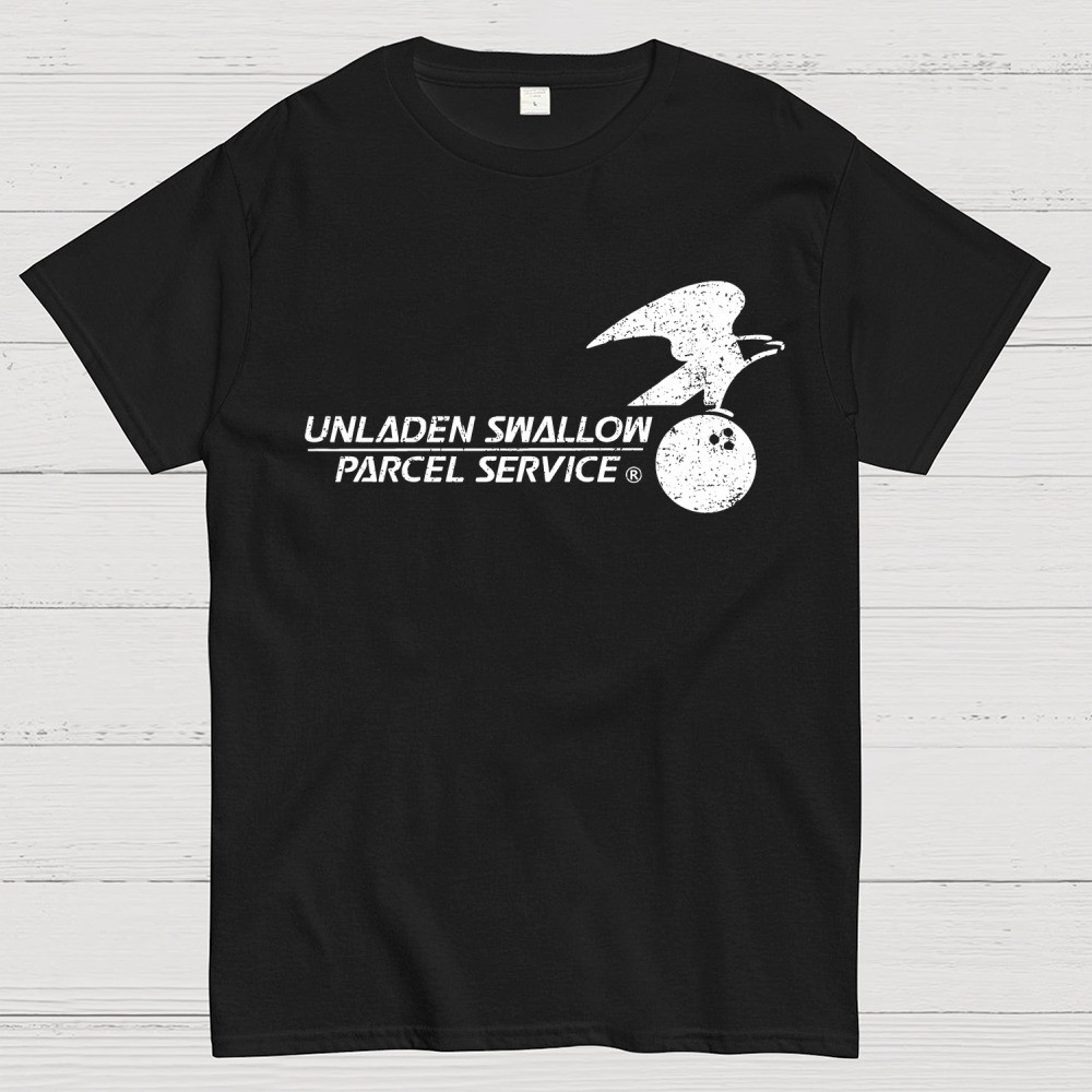 Unladen Swallow Parcel Service T-Shirt Funny Unladen Swallow Shirt Clothing-1