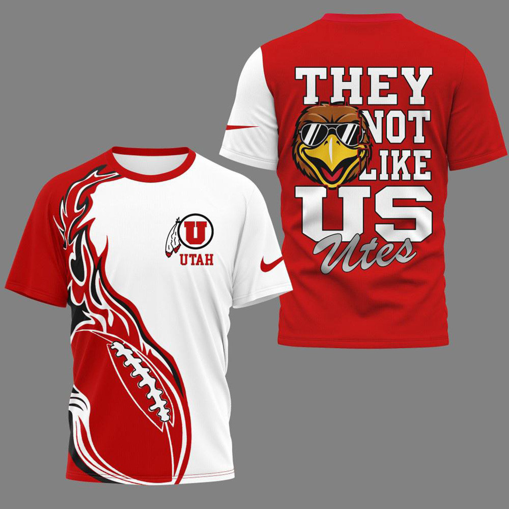 Utah Utes 2025 NCAA They Not Like US T-Shirt Utes Merch Husband Christmas Gift Ideas-1