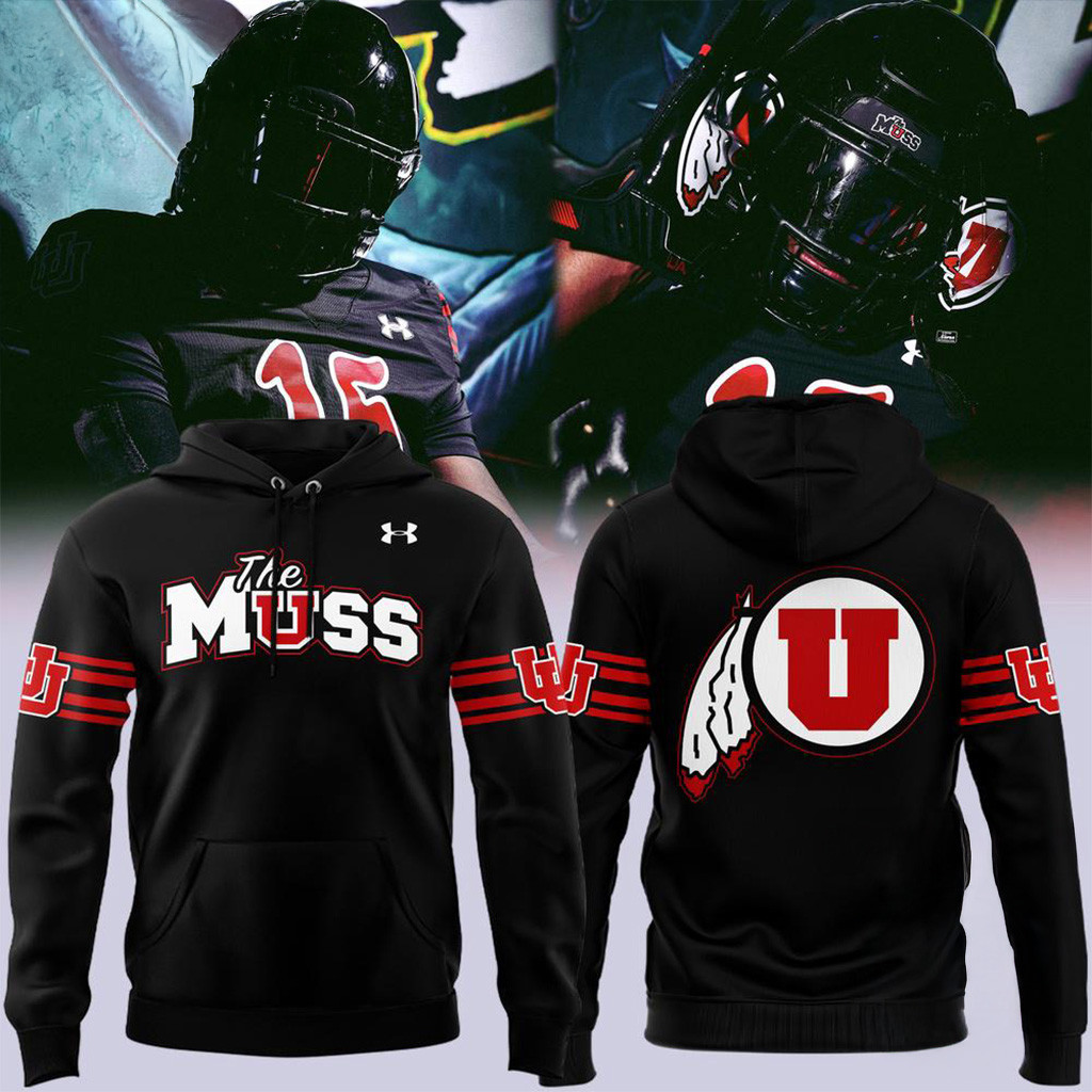 Utah Utes Football THE MUSS 2025 Black Hoodie Utes Merch Husband Christmas Gift Ideas-1