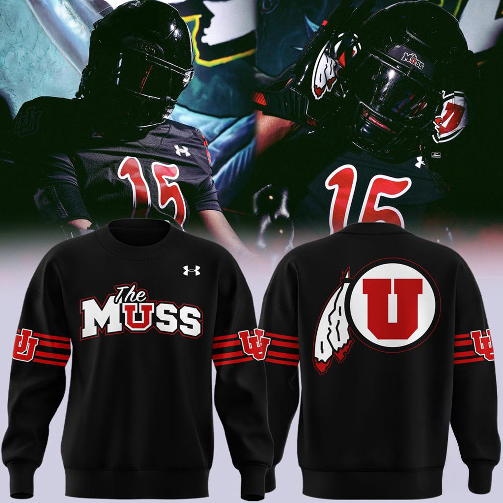 Utah Utes Football THE MUSS 2025 Limited Edition Black Sweatshirt Utes Merch Gifts For Father-1