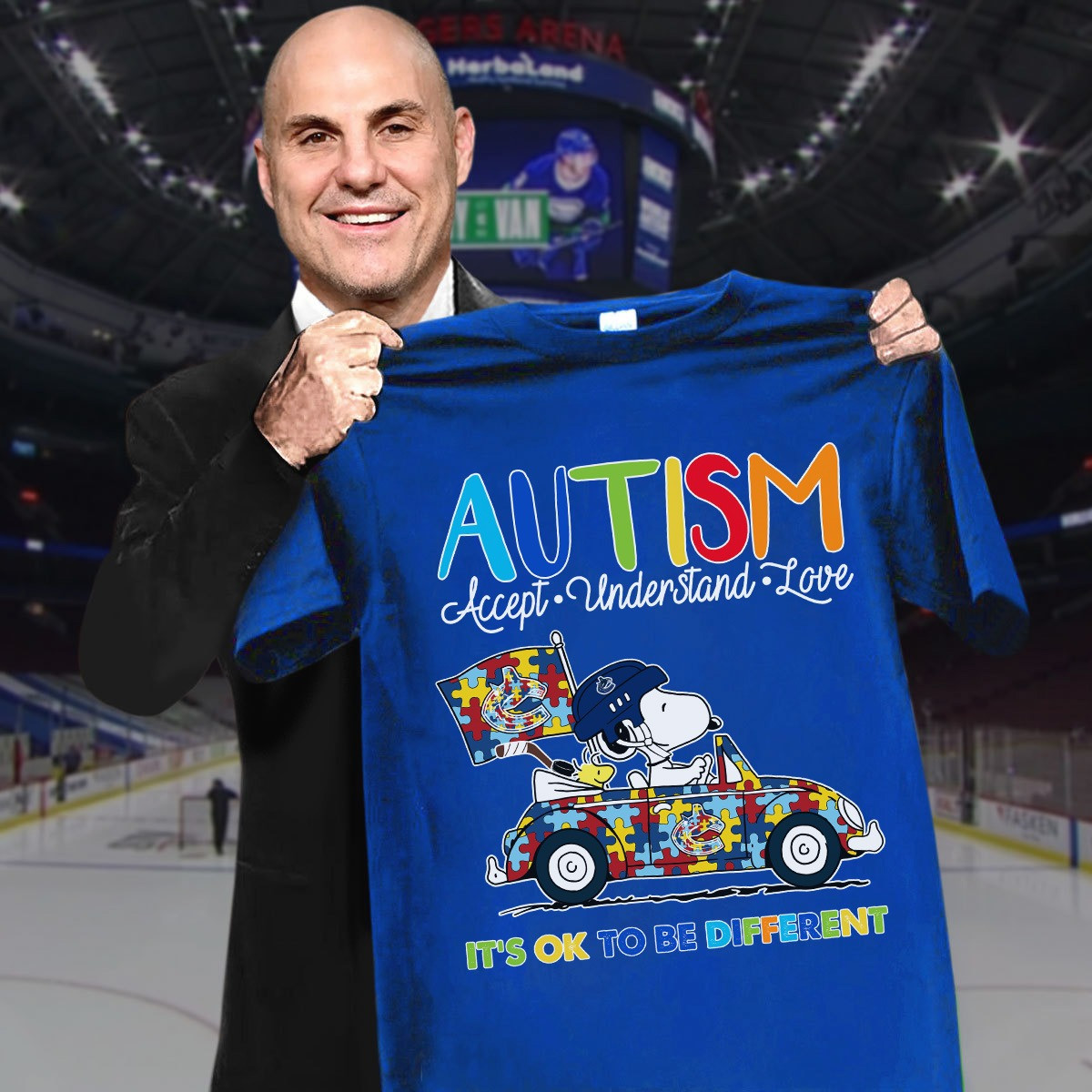 Vancouver Canucks Autism Awareness Month T-Shirt Accept Understand Gifts For Hockey Fans-1
