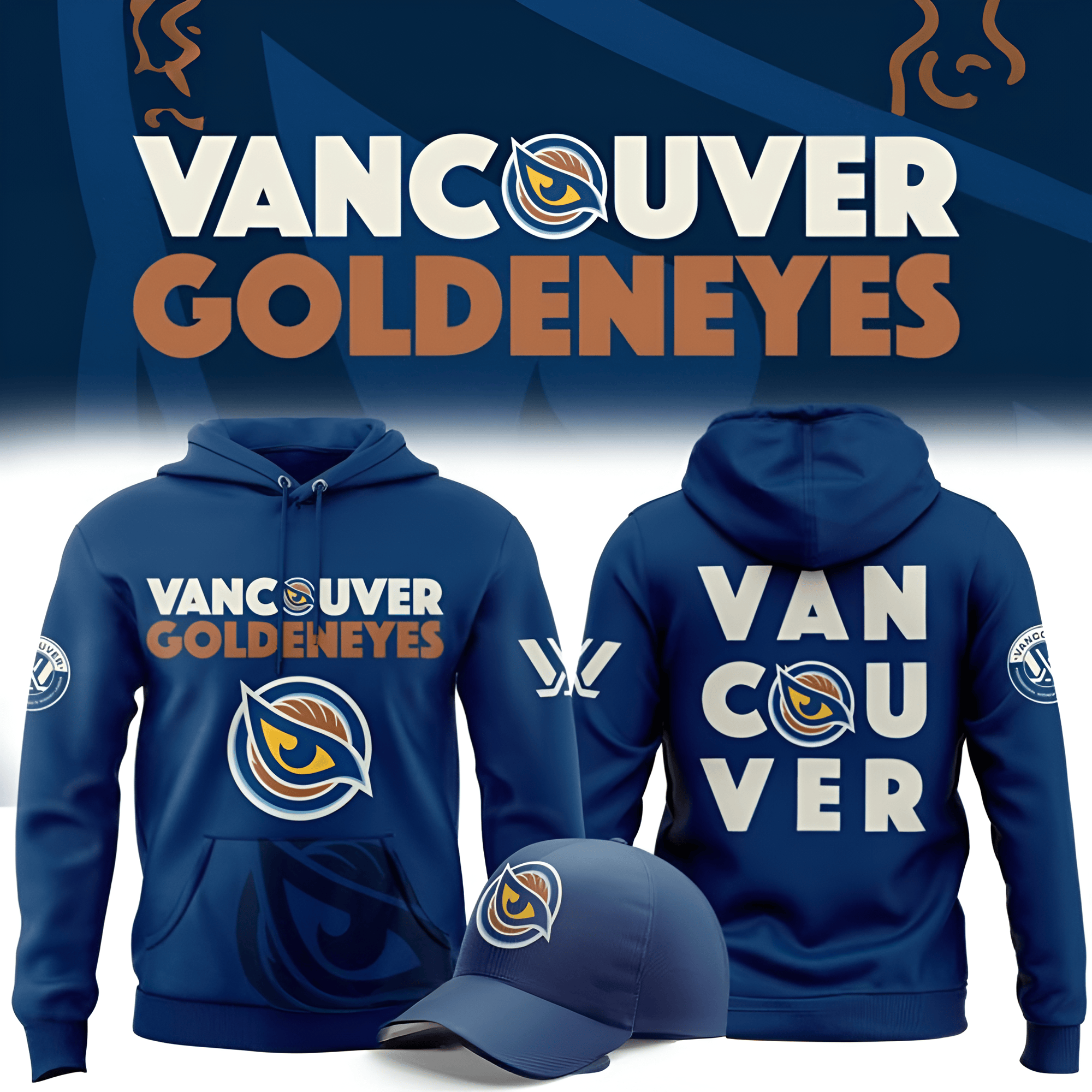 Vancouver Goldeneyes Hoodie PWHL Merch Vancouver Goldeneyes Clothing Ice Hockey Lovers Gifts-1