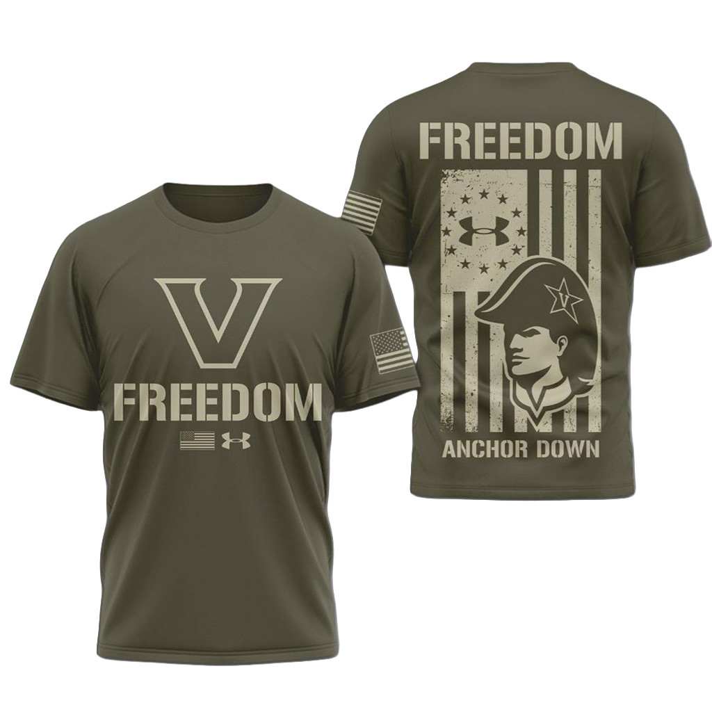 Vanderbilt Commodores NCAA Freedom Under Armour Shirt Commodores Merch Gift For Football Lovers-1 Vanderbilt Commodores NCAA Freedom Under Armour Shirt Commodores Merch Gift For Football Lovers-1