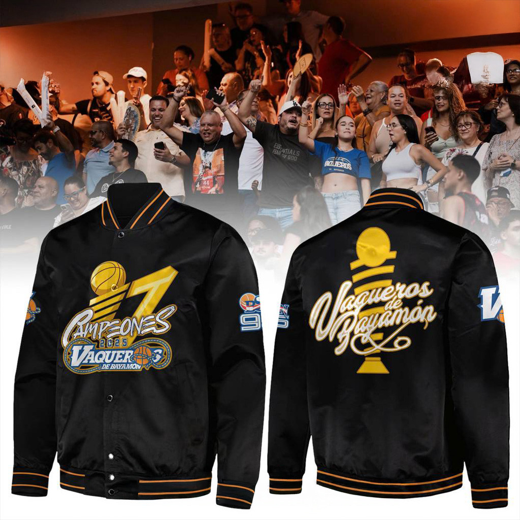 Vaqueros De Bayamon 17 Campeones BSN Black Bomber Jacket Christmas Gifts For Basketball Fan-1