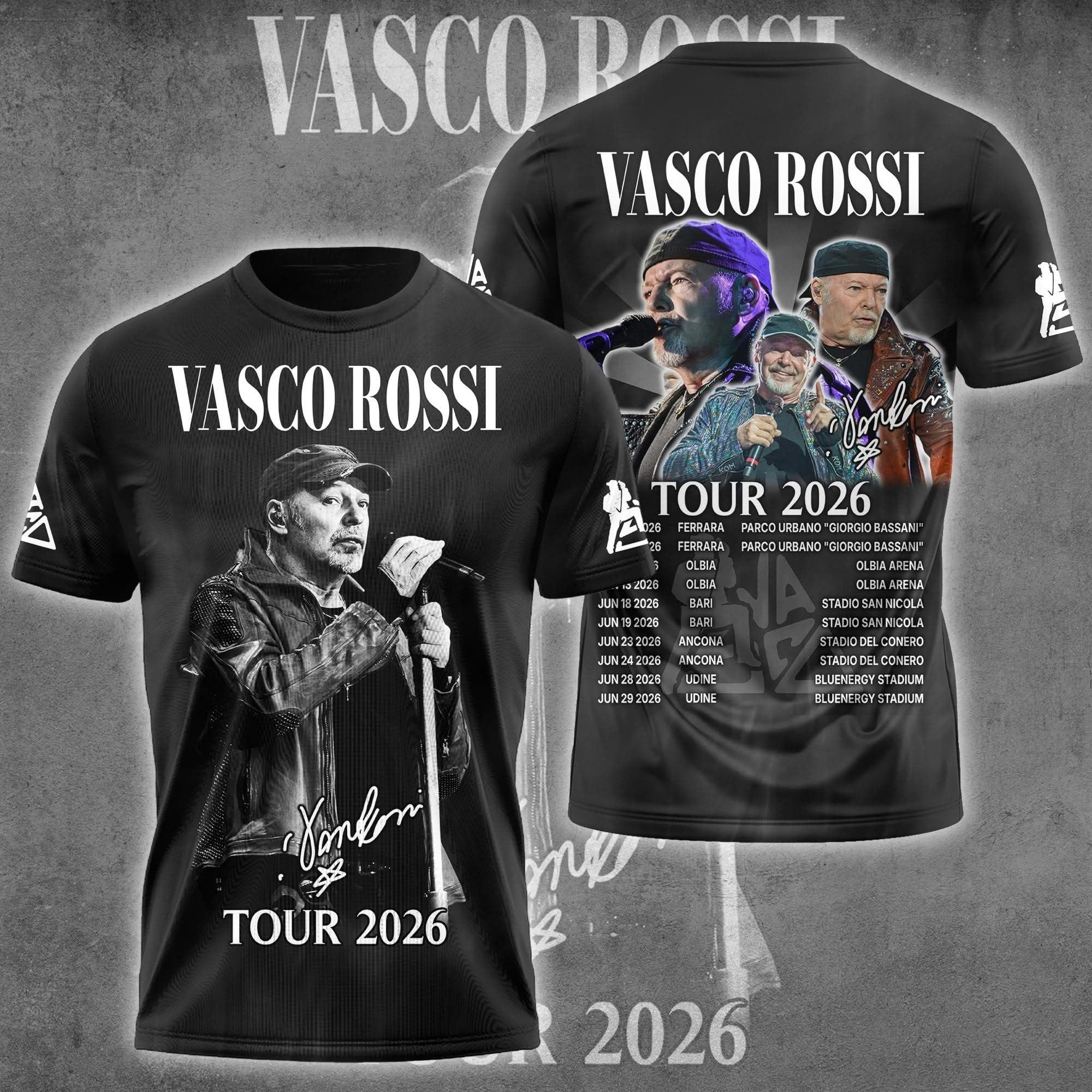Vasco Rossi Tour Merch Dates 2026 T-Shirt Vasco Rossi Concert Clothing Gifts For Fans-1 Vasco Rossi Tour Merch Dates 2026 T-Shirt Vasco Rossi Concert Clothing Gifts For Fans-1