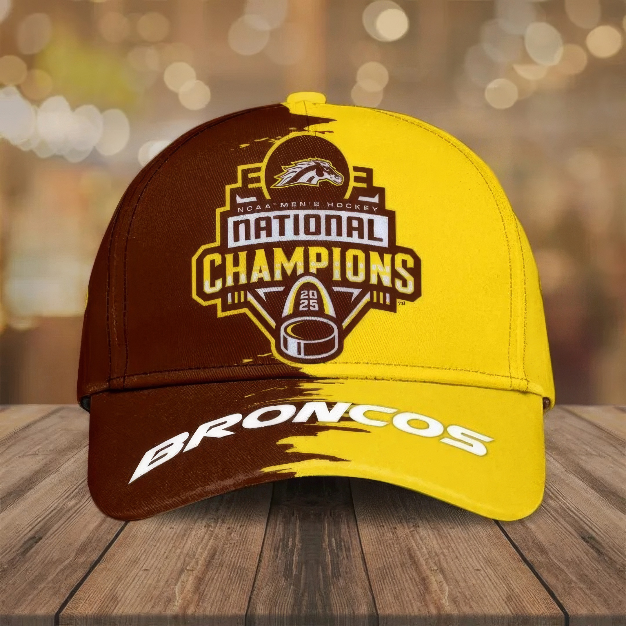 WMU Hockey 2025 National Champion Hat Gifts For Hockey Enthusiasts-1