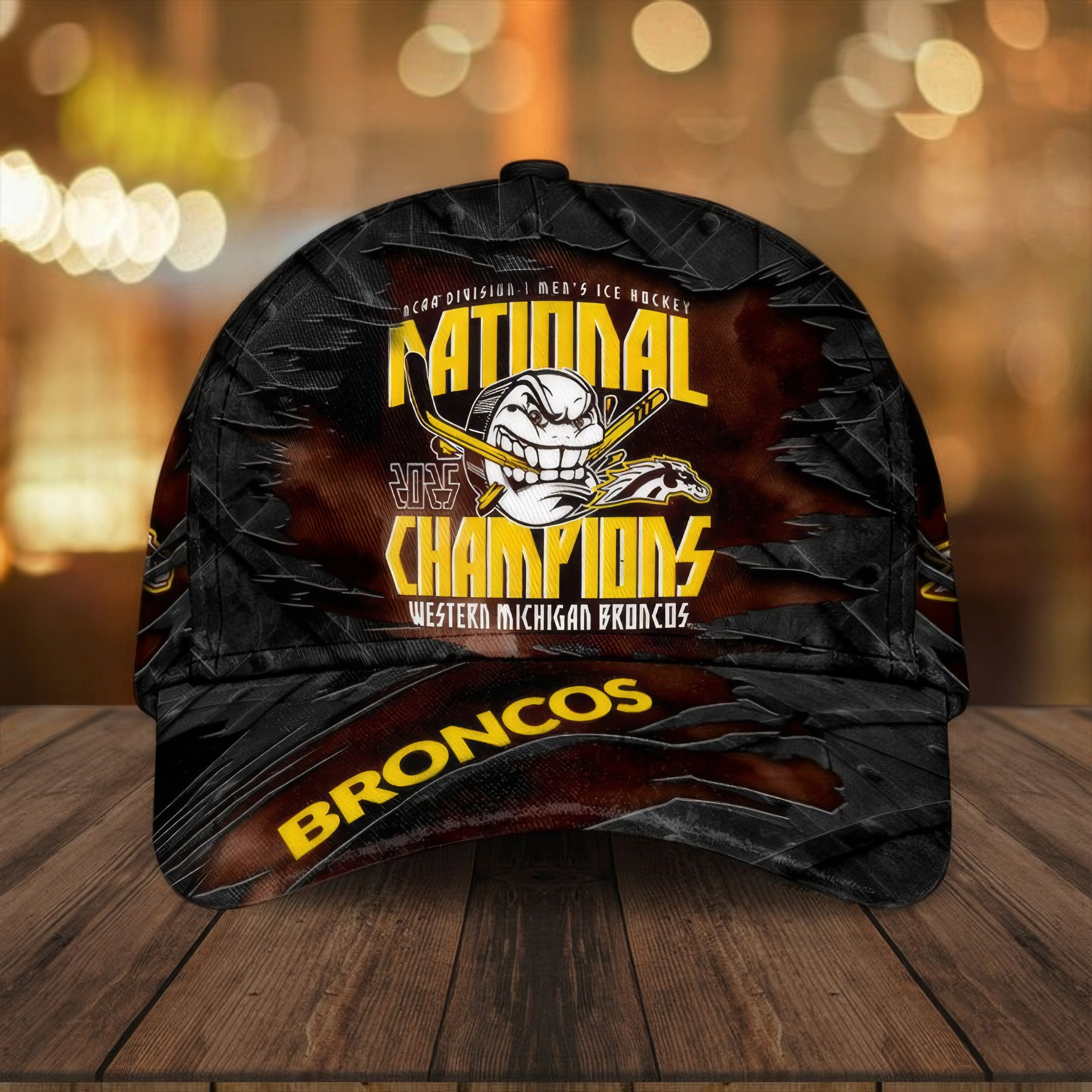 WMU Hockey 2025 National Champion Hat Presents For Hockey Fans-1 WMU Hockey 2025 National Champion Hat Presents For Hockey Fans-1