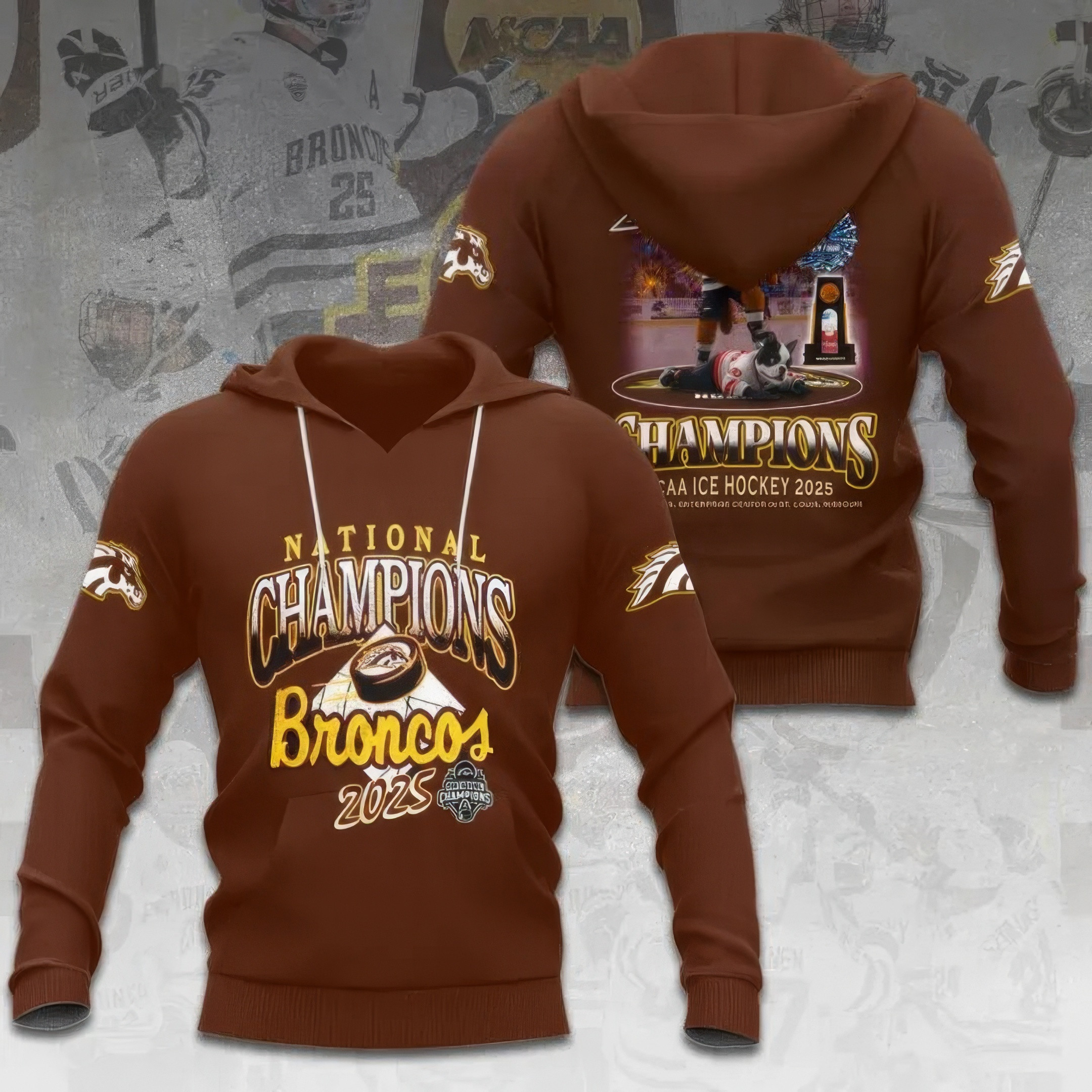 WMU Hockey 2025 National Champion Hoodie NHL Gifts For Fans-1