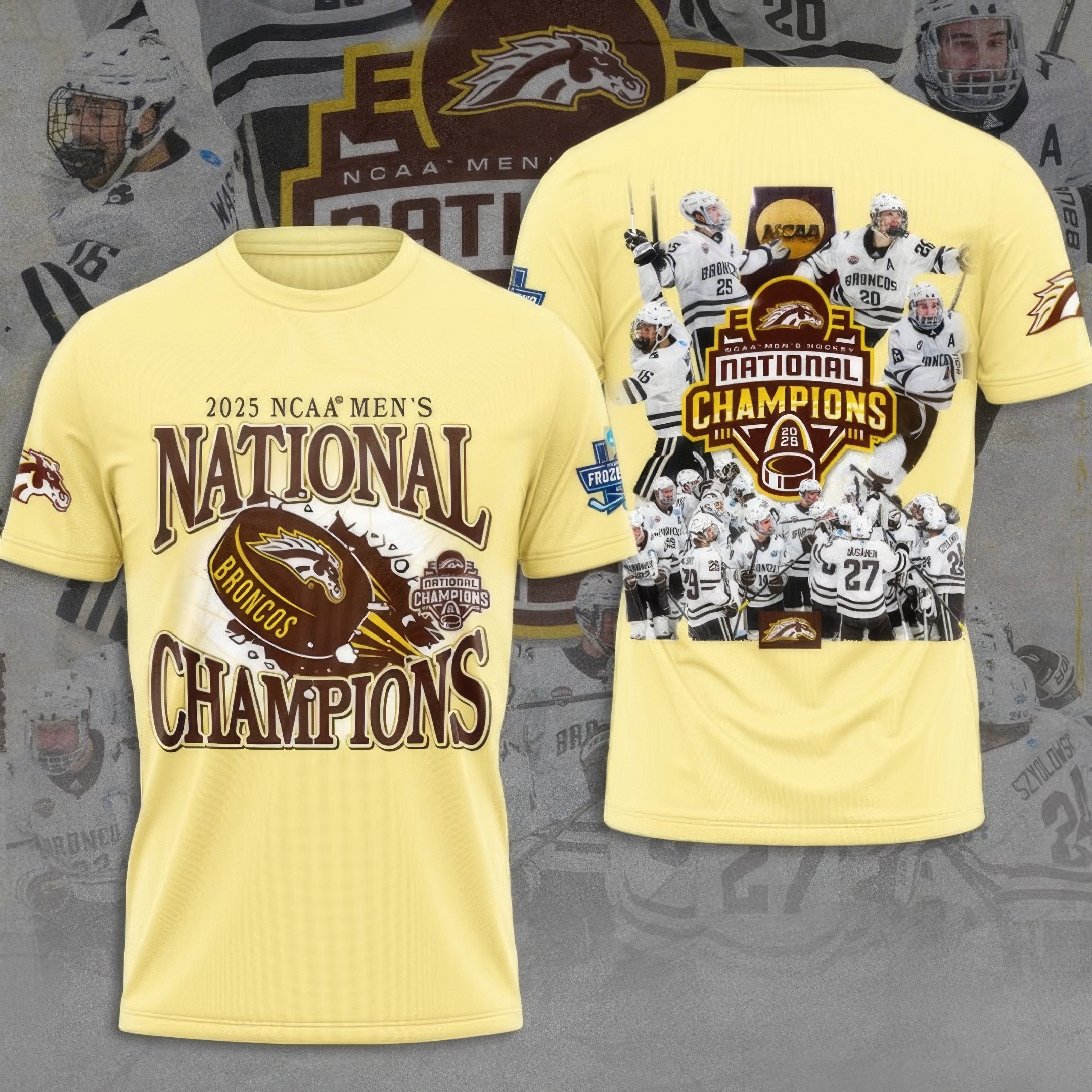 WMU Hockey 2025 National Champion Shirt Cool Gifts For Hockey Fans-1