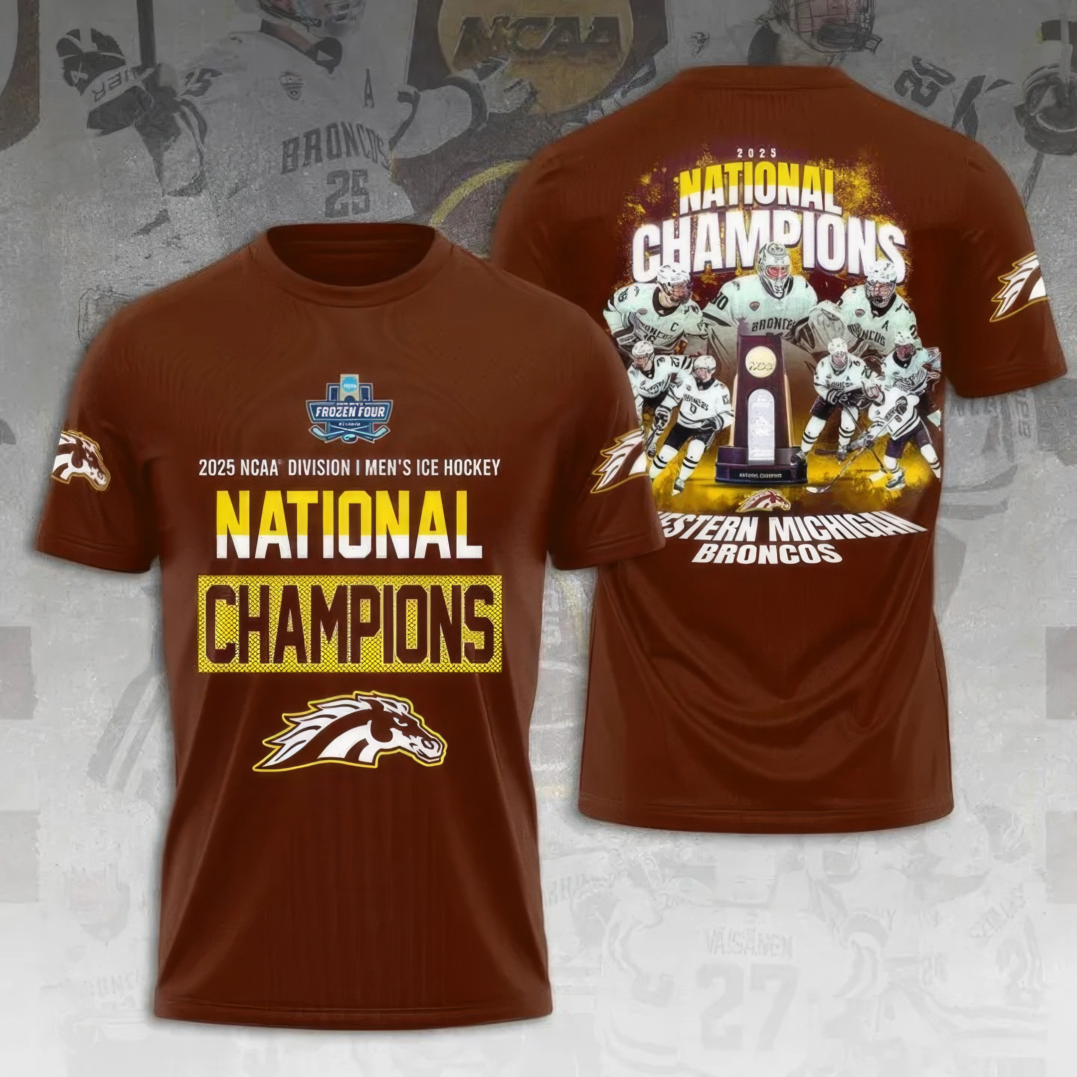 WMU Hockey 2025 National Champion Shirt NHL Gifts For Fans-1
