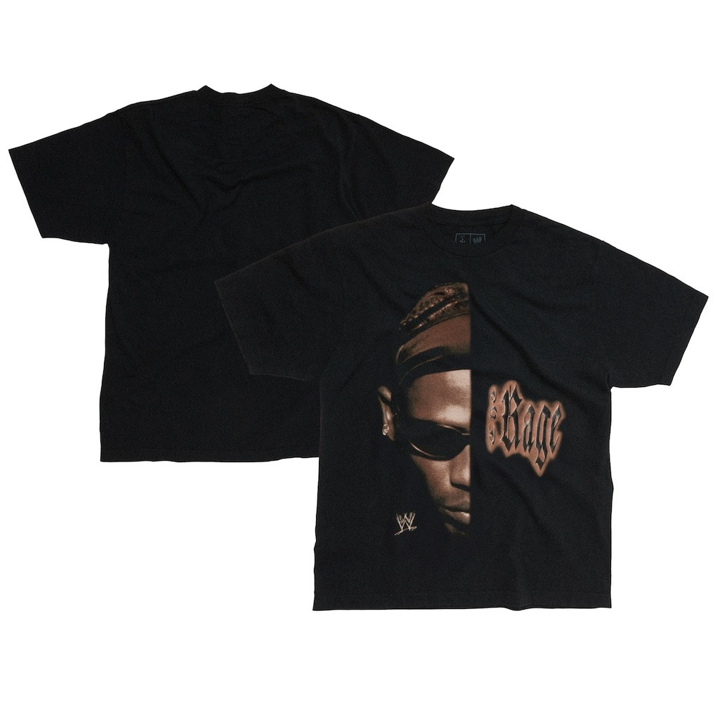 WWE Cactus Jack Merch T-Shirt Travis Scott Wrestlemania Merch CJ X WWE Meet The Rage Shirt-1