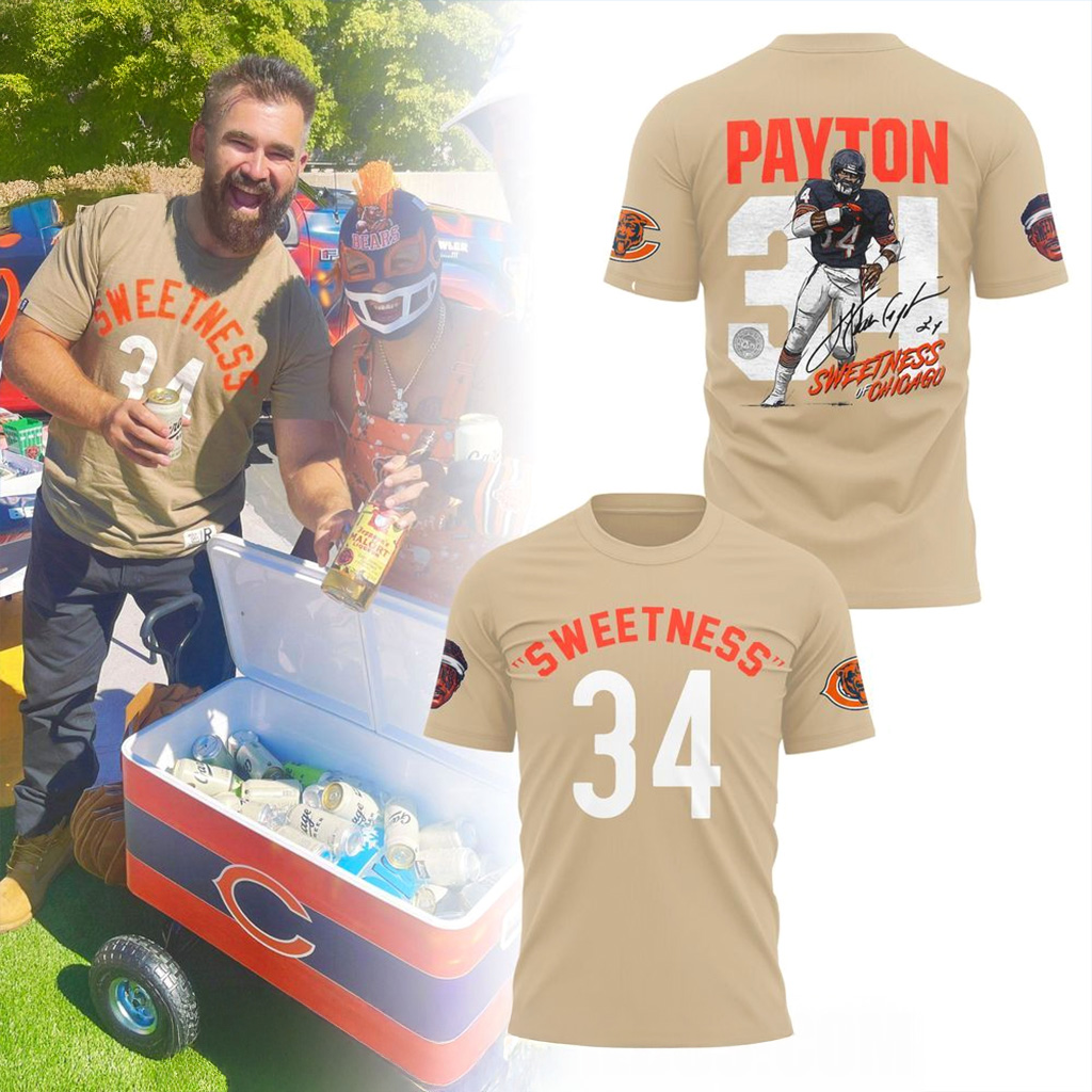 Walter Payton 34 Sweetness Of Chicago T-Shirt Walter Payton Merch Gift For Fans-1