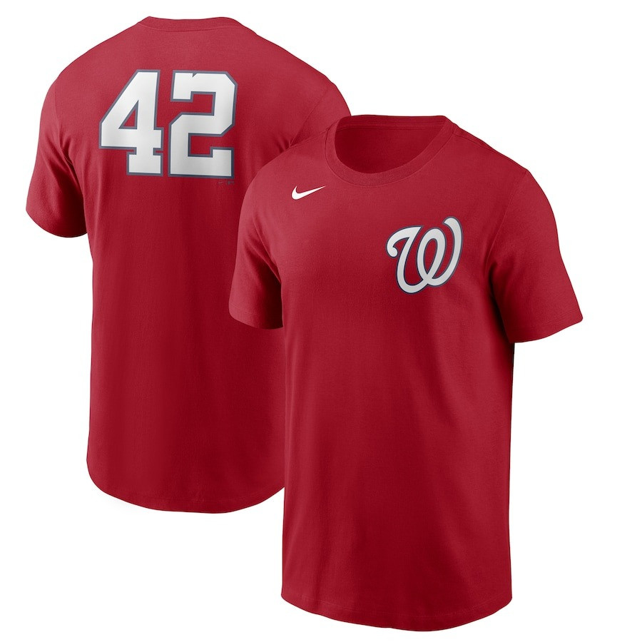 Washington Nationals Jackie Robinson Day T-Shirt Team 42 Shirt Baseball Fan Gifts-1