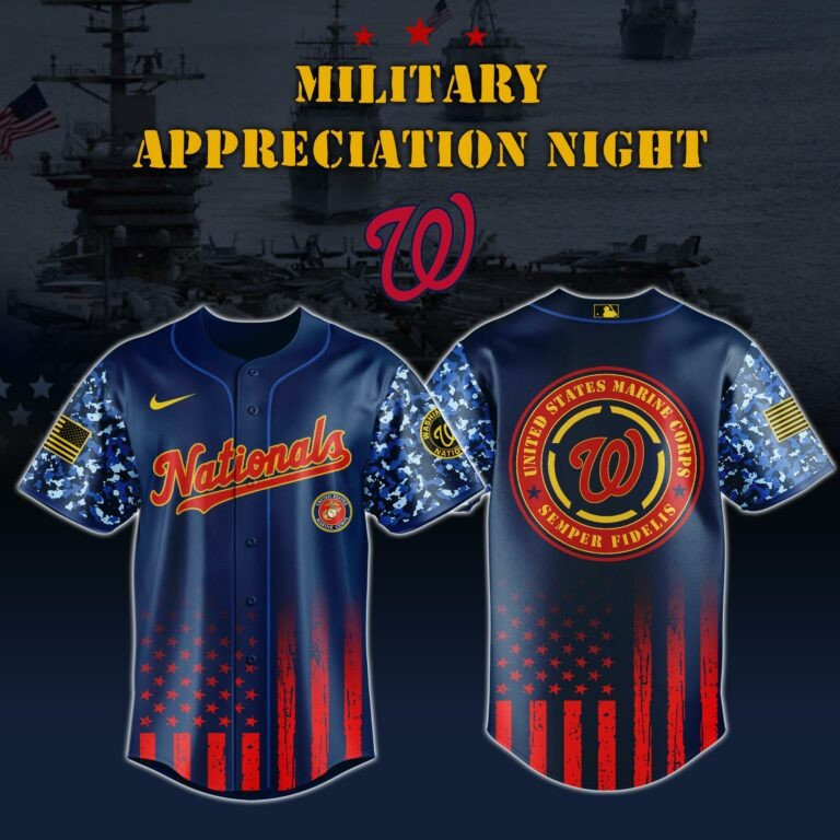 Washington Nationals US Marine Corps Semper Fidelis Jersey USMC Military Appreciation Night-1