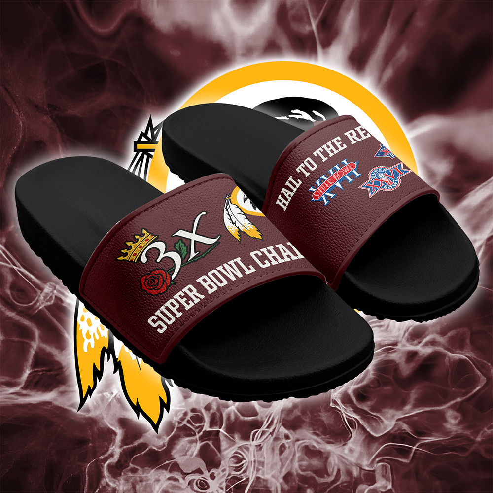 Washington Redskins Slide Sandals Football Themed Gifts For Fans-1