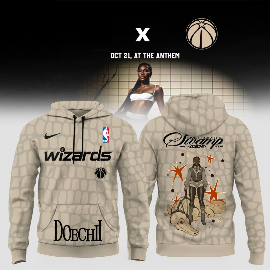 Washington Wizards X Doechii Live From The Swamp Tour 2025 Hoodie Wizards Merch Fan Gifts-1