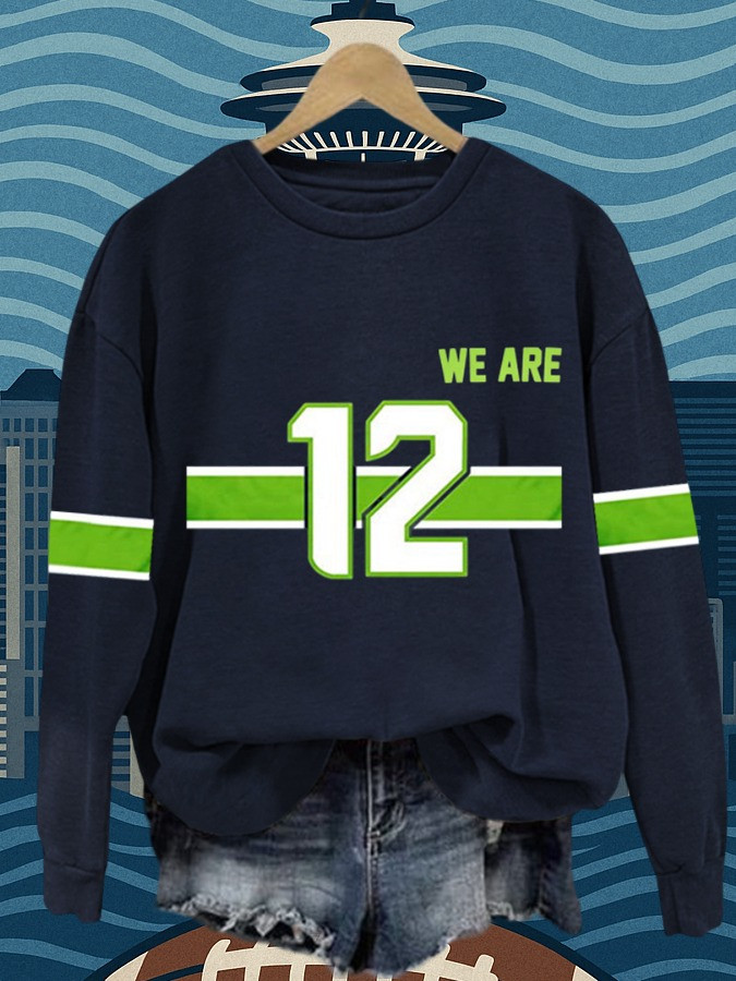 We Are 12 Seattle Seahawks Football Sweatshirt Women's Merch Gifts For Seattle Seahawks Fans-1