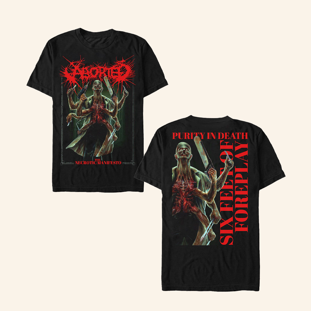 Weird Al Merch Aborted The Necrotic Manifesto T-Shirt Gifts For Dad-1