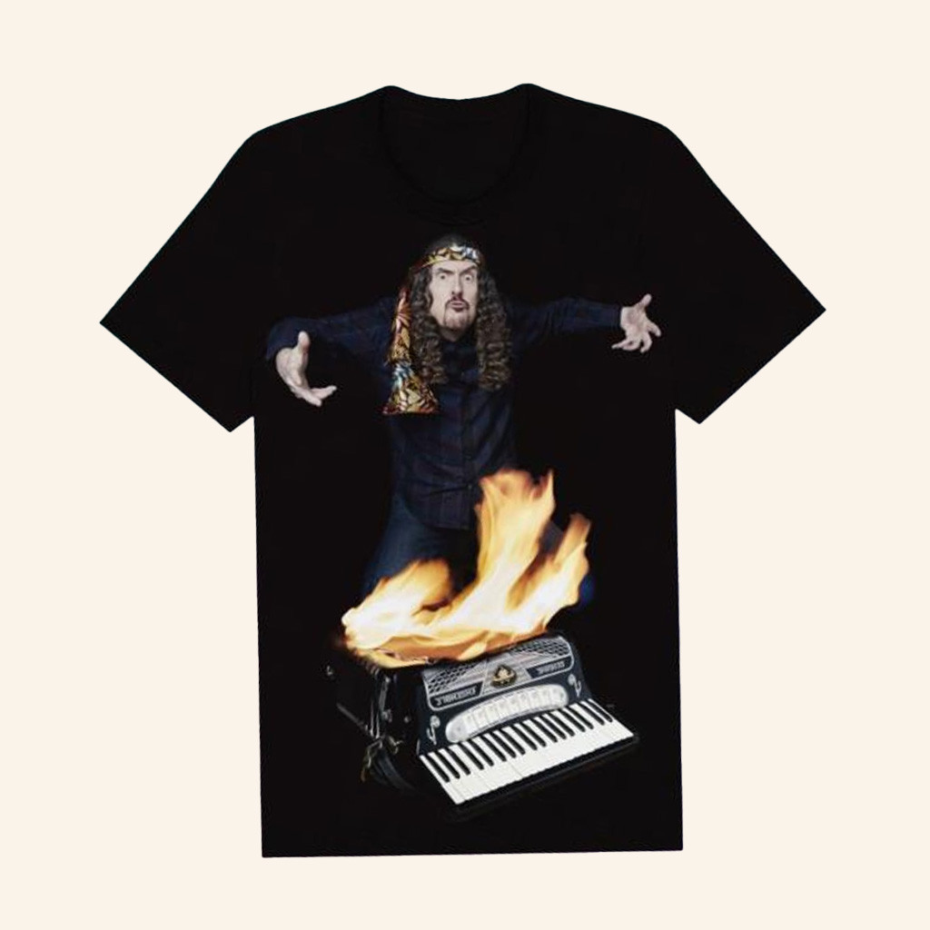 Weird Al Merch Accordion On Fire T-Shirt Unique Gift For Boyfriend-1