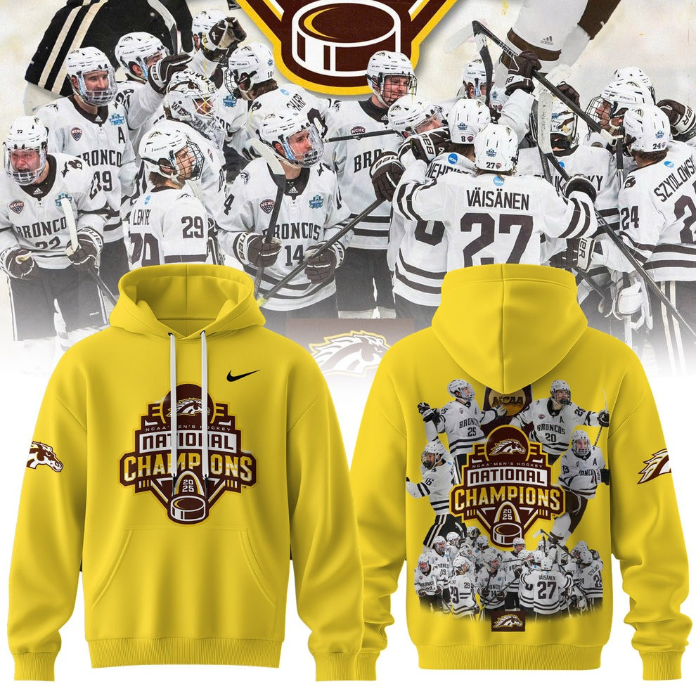 Western Michigan Broncos National Championship Hoodie 2025 Hockey Frozen Four Fan Presents-1